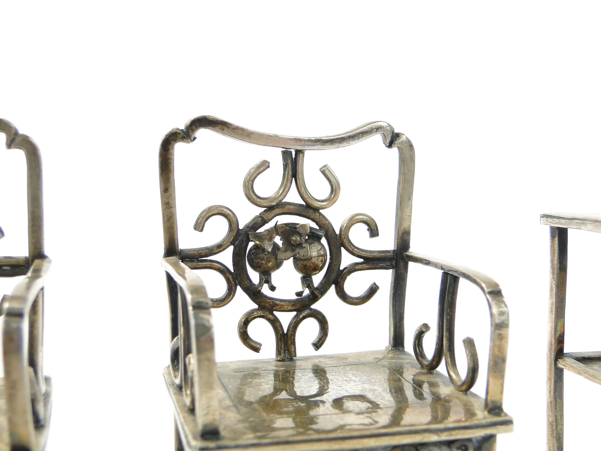 Miniature Art Nouveau Salon Set, silver brass, Europe, early 20th century - 343702