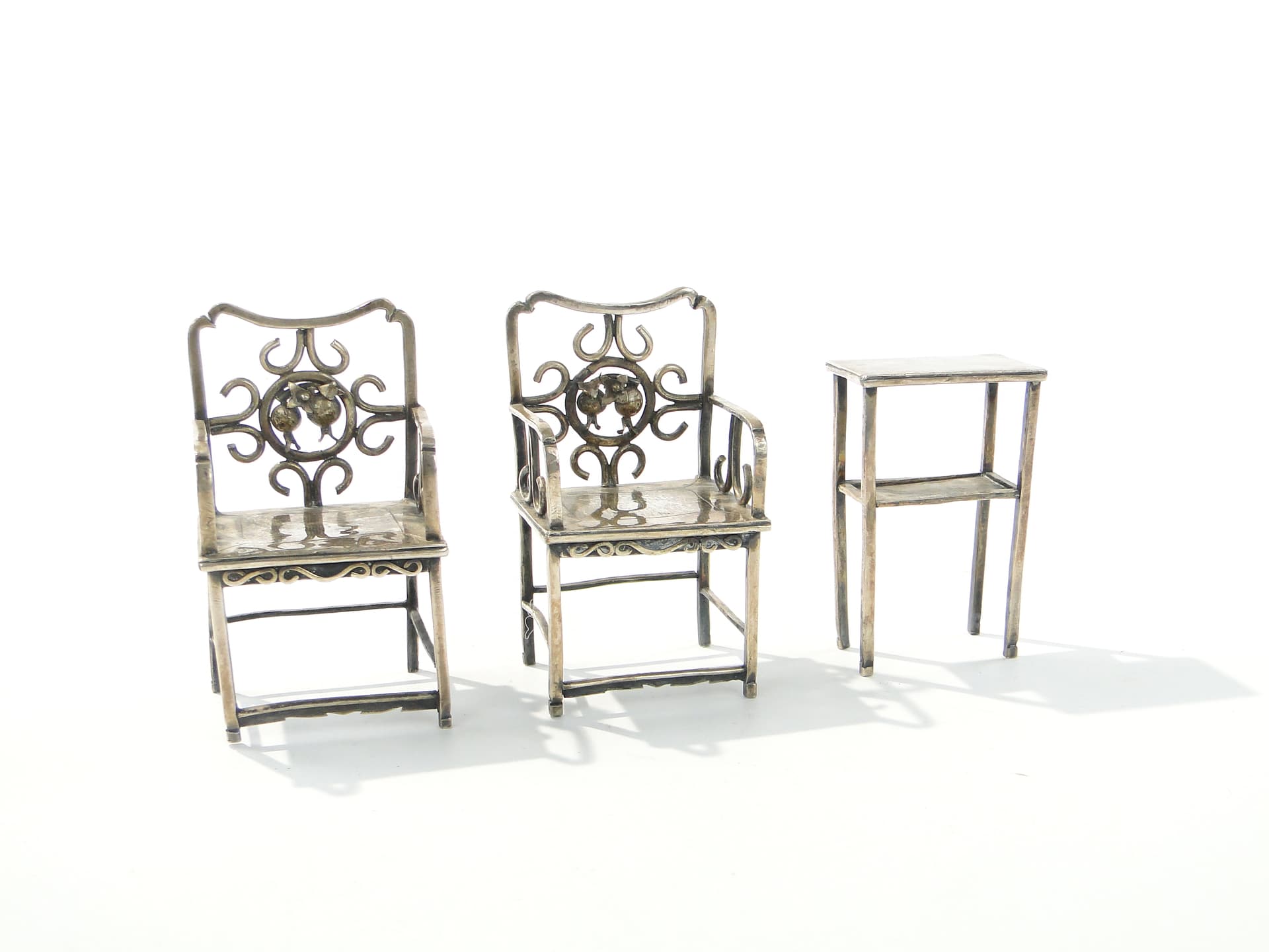 Miniature Art Nouveau Salon Set, silver brass, Europe, early 20th century - 343700