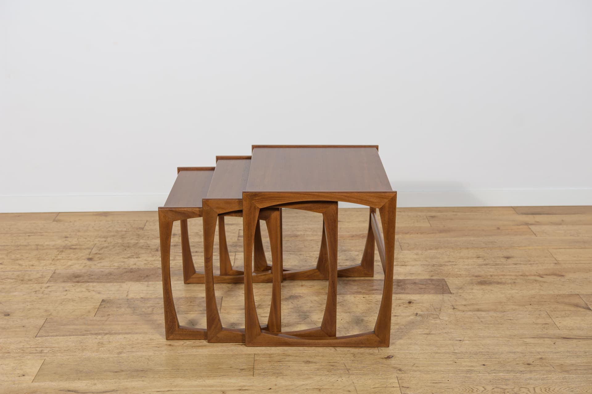 Set of Nesting Tables, brown teak, by R. Benett, G-Plan, United Kingdom, 1960s. - 343720