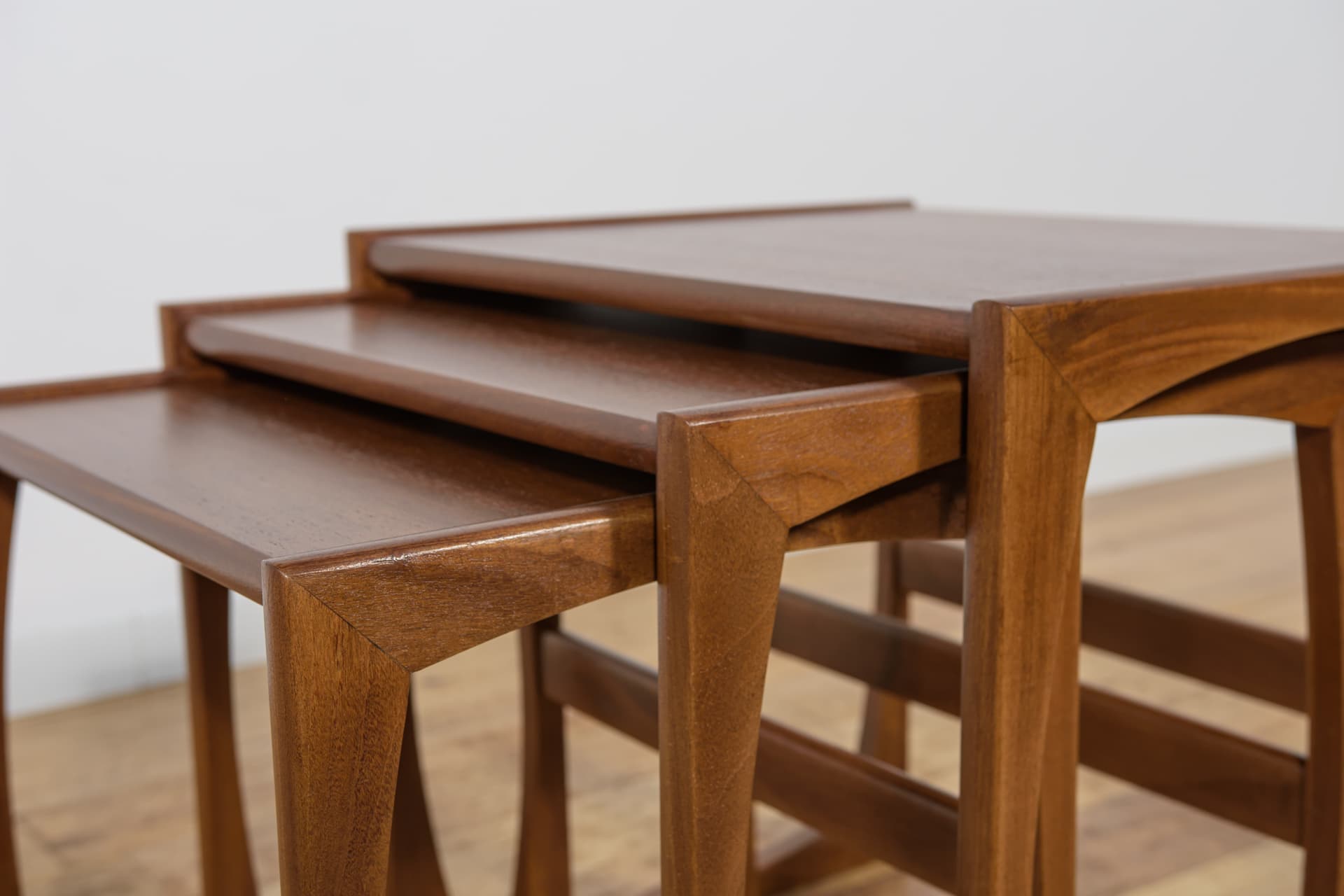 Set of Nesting Tables, brown teak, by R. Benett, G-Plan, United Kingdom, 1960s. - 343732