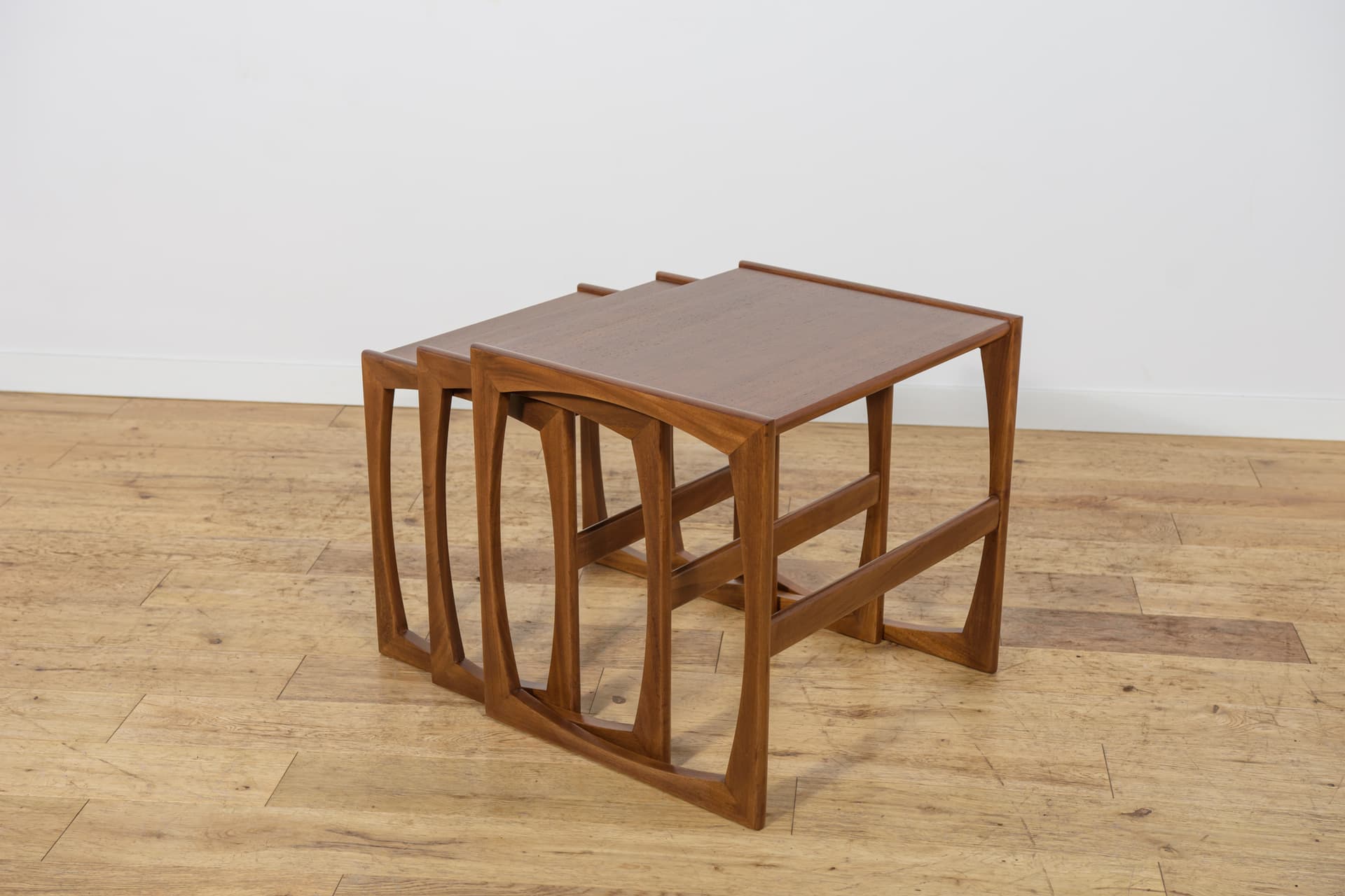Set of Nesting Tables, brown teak, by R. Benett, G-Plan, United Kingdom, 1960s. - 343719