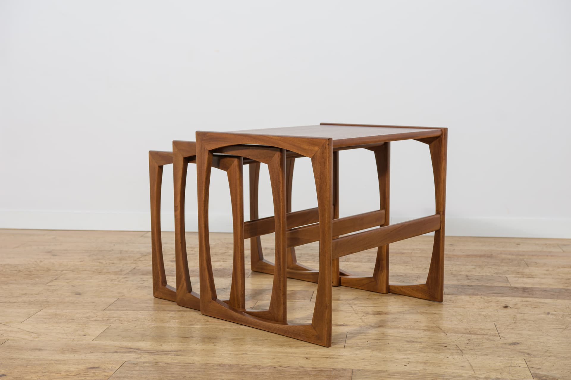 Set of Nesting Tables, brown teak, by R. Benett, G-Plan, United Kingdom, 1960s. - 343721