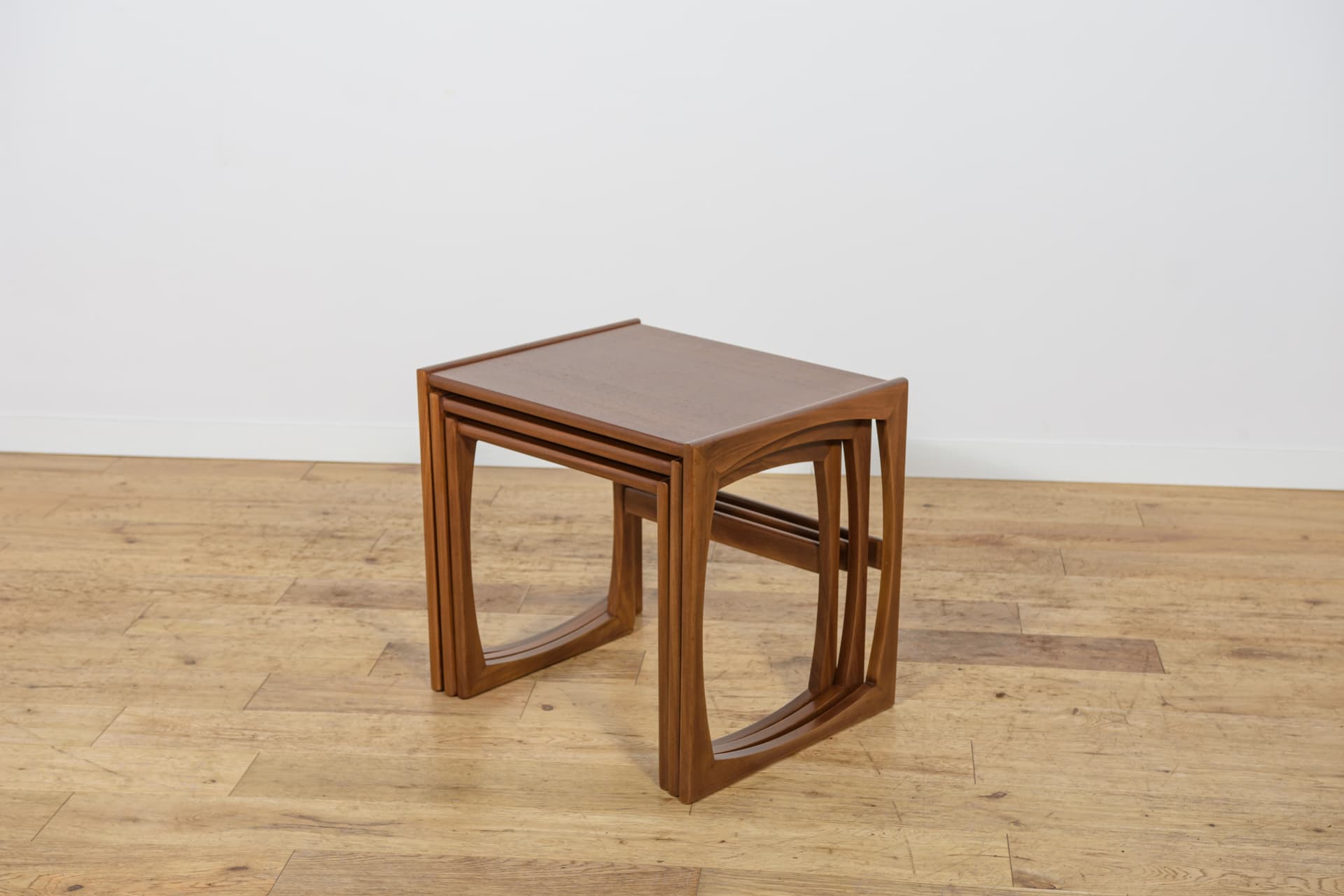 Set of Nesting Tables, brown teak, by R. Benett, G-Plan, United Kingdom, 1960s. - 343724