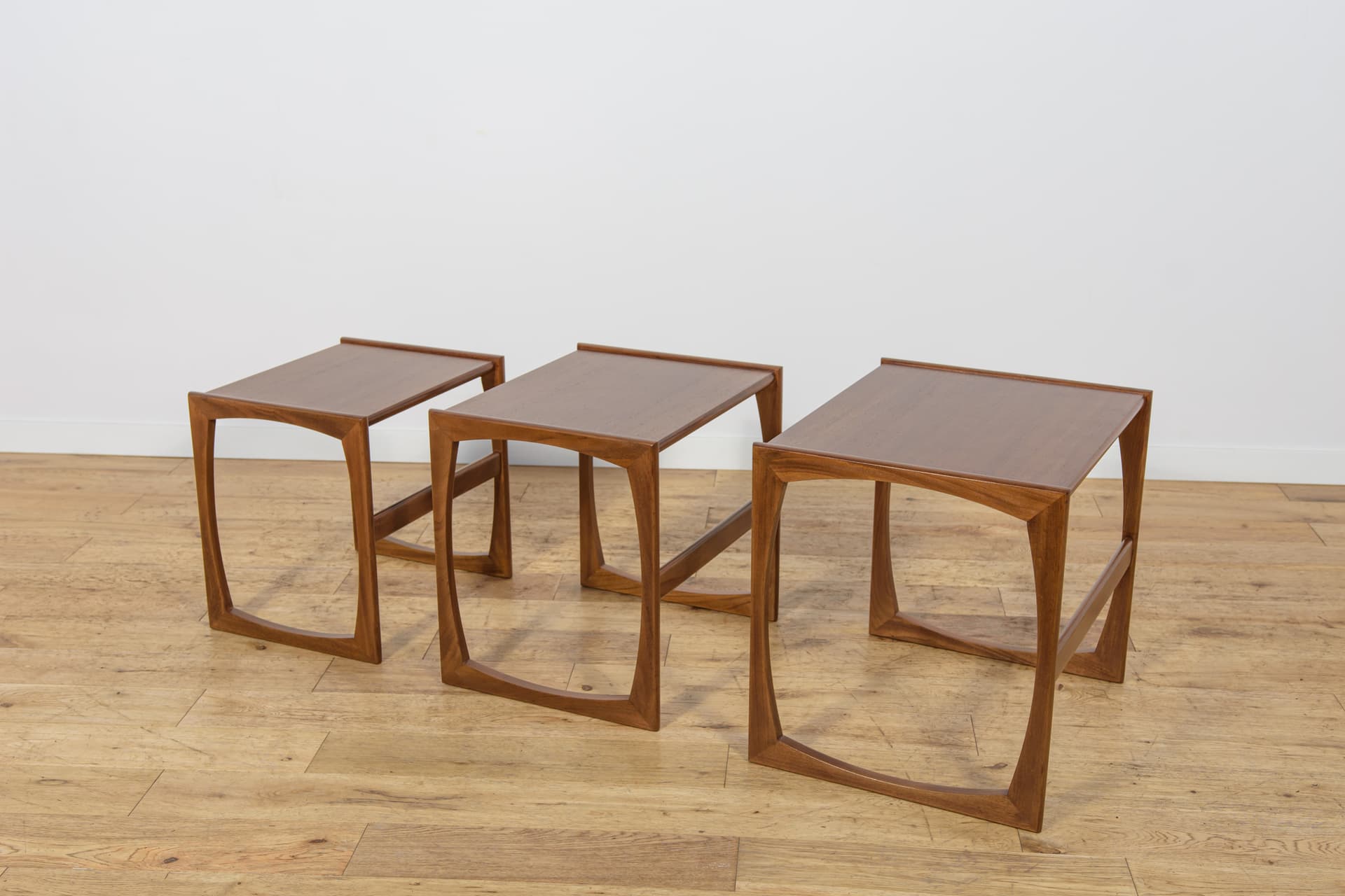 Set of Nesting Tables, brown teak, by R. Benett, G-Plan, United Kingdom, 1960s. - 343727