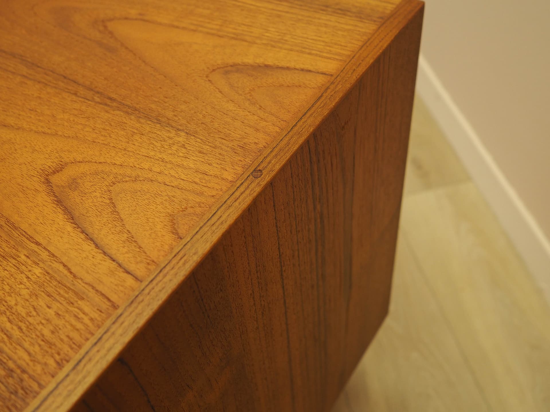 Cabinet, brown teak, black wood, Denmark, 1970s. - 343794