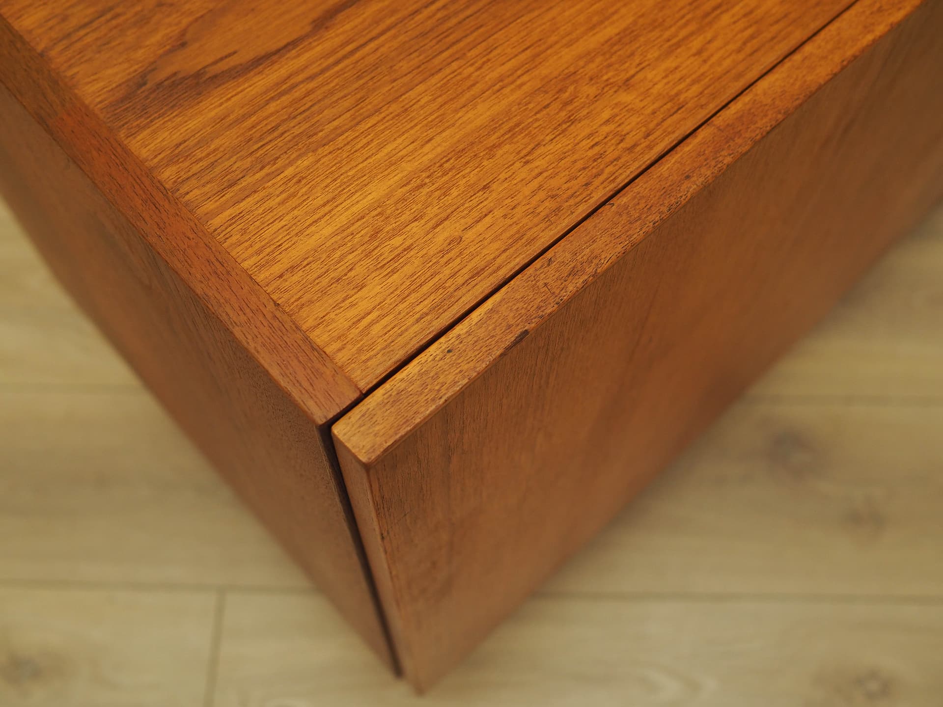 Cabinet, brown teak, black wood, Denmark, 1970s. - 343789