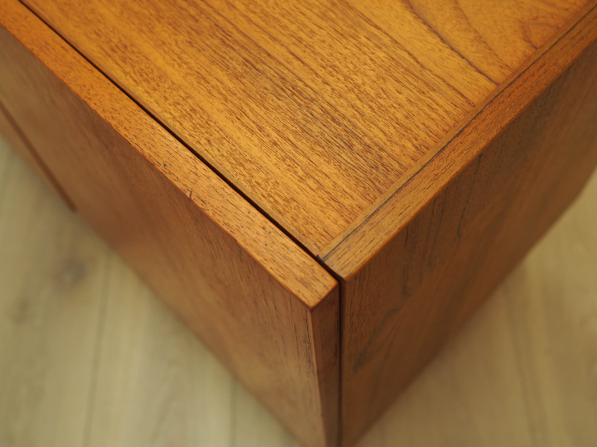 Cabinet, brown teak, black wood, Denmark, 1970s. - 343793
