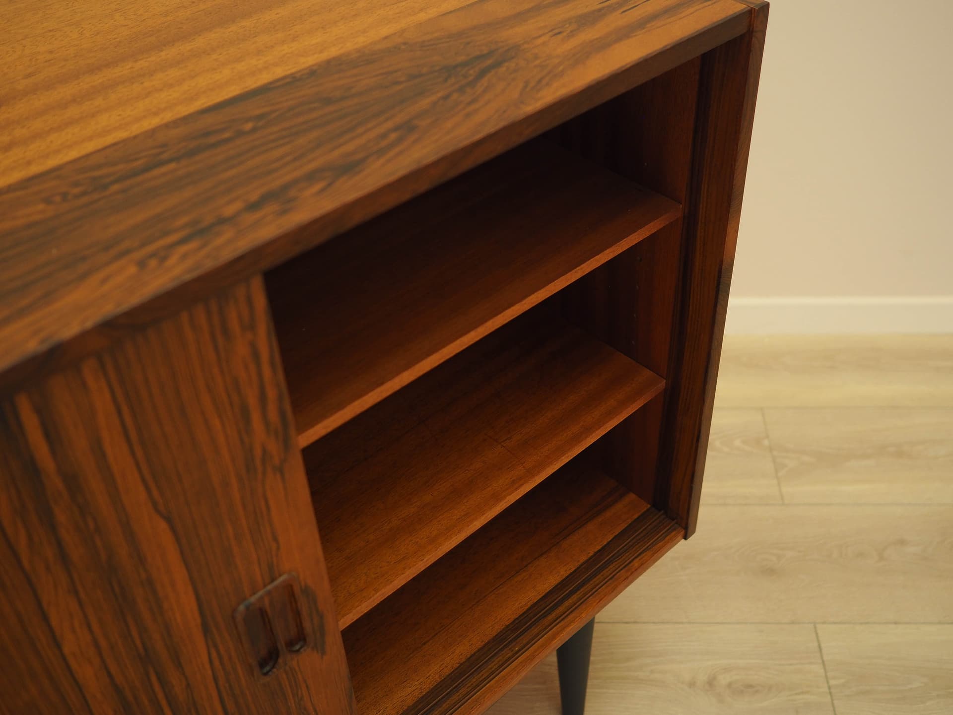 Cabinet, brown rosewood, black wood, Denmark, 1970s. - 343823