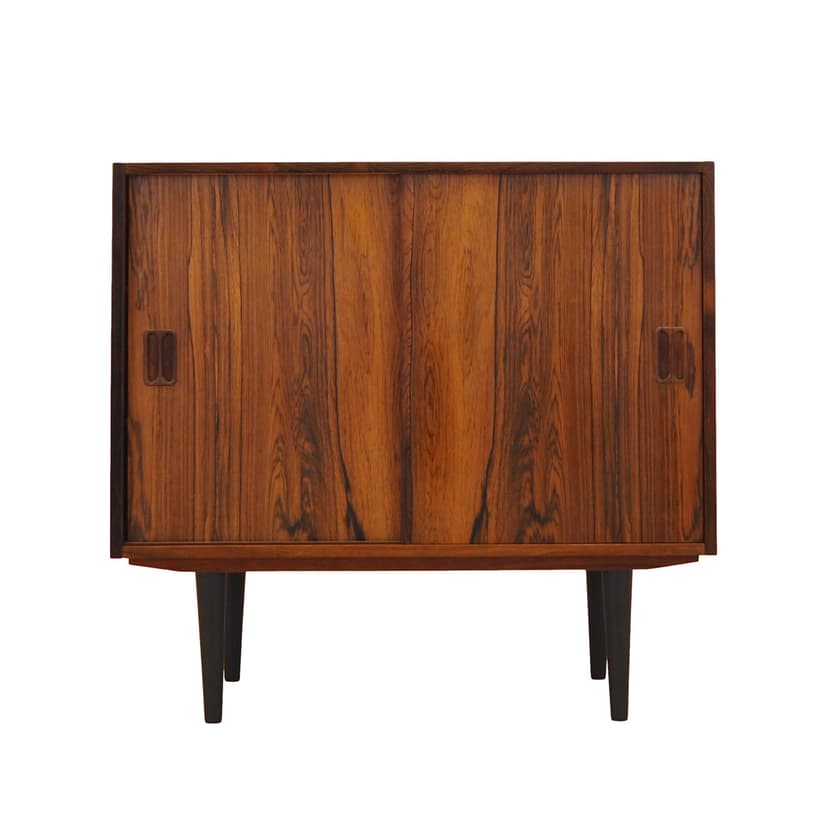 Cabinet, brown rosewood, black wood, Denmark, 1970s.