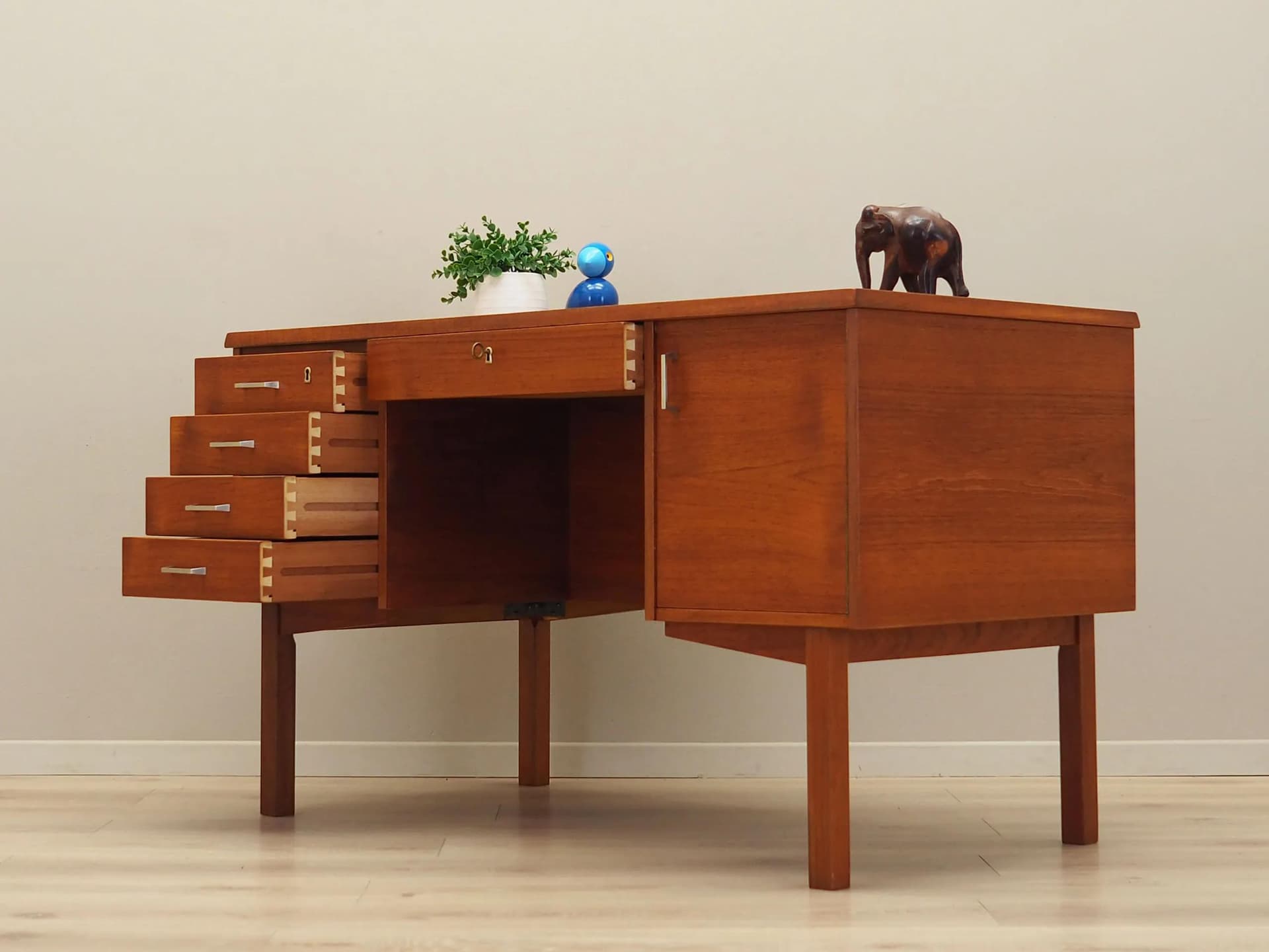 Desk, teak, brown, Denmark, 1970s - 25588