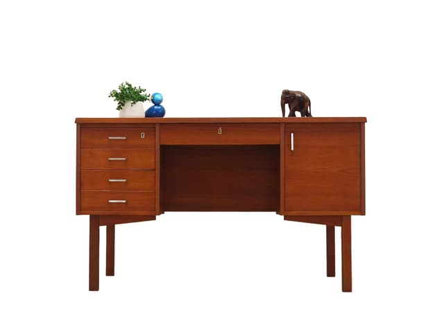 Desk, teak, brown, Denmark, 1970s - DIMENSION
