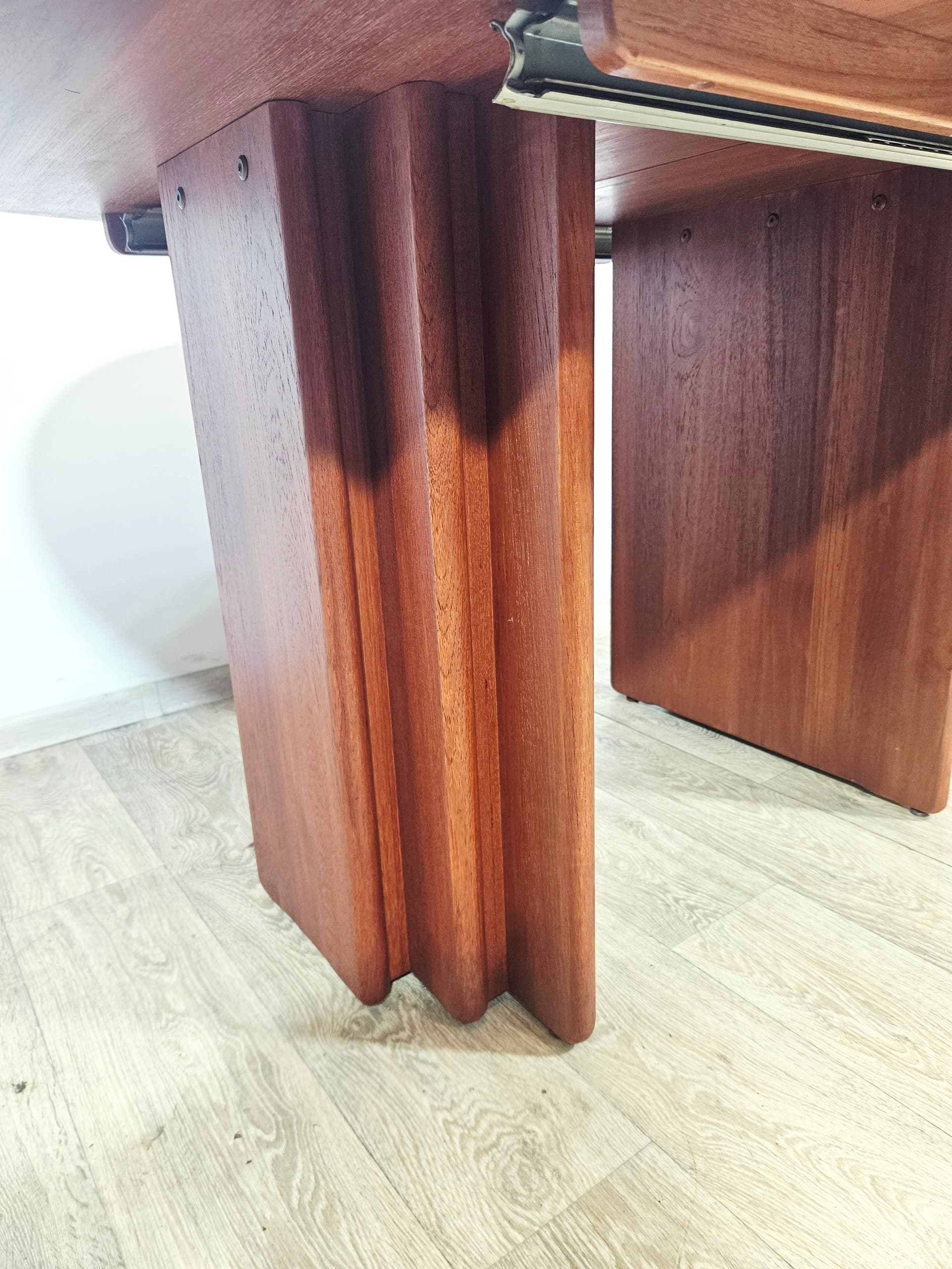 Stół rozkładany, teak brązowy, S. Burchardt-Nielsen (Møbel Fabrik) - 343876