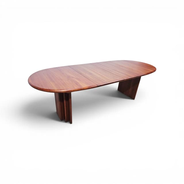 Stół rozkładany, teak brązowy, S. Burchardt-Nielsen (Møbel Fabrik) - WYMIARY