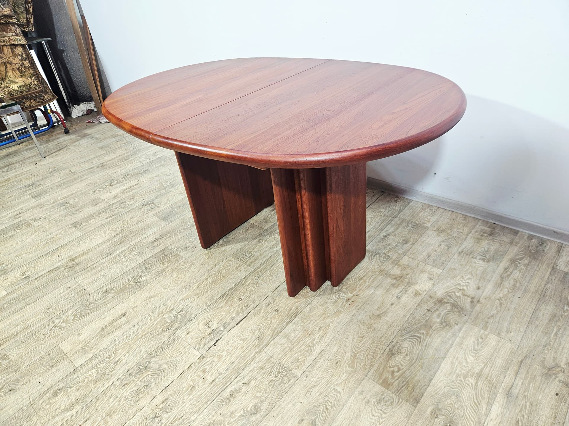 Stół rozkładany, teak brązowy, S. Burchardt-Nielsen (Møbel Fabrik) - 343871