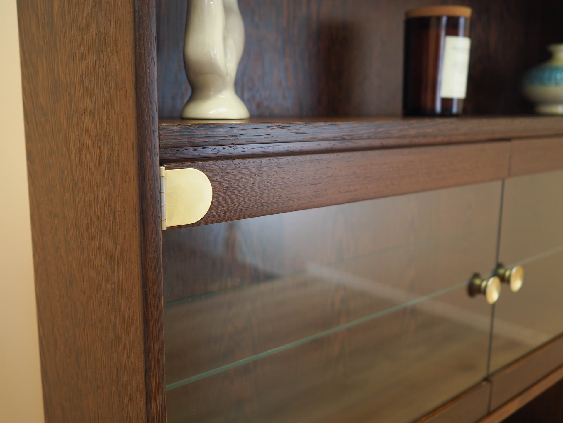 Bookcase, brown oak, Denmark, 1970s. - 343891