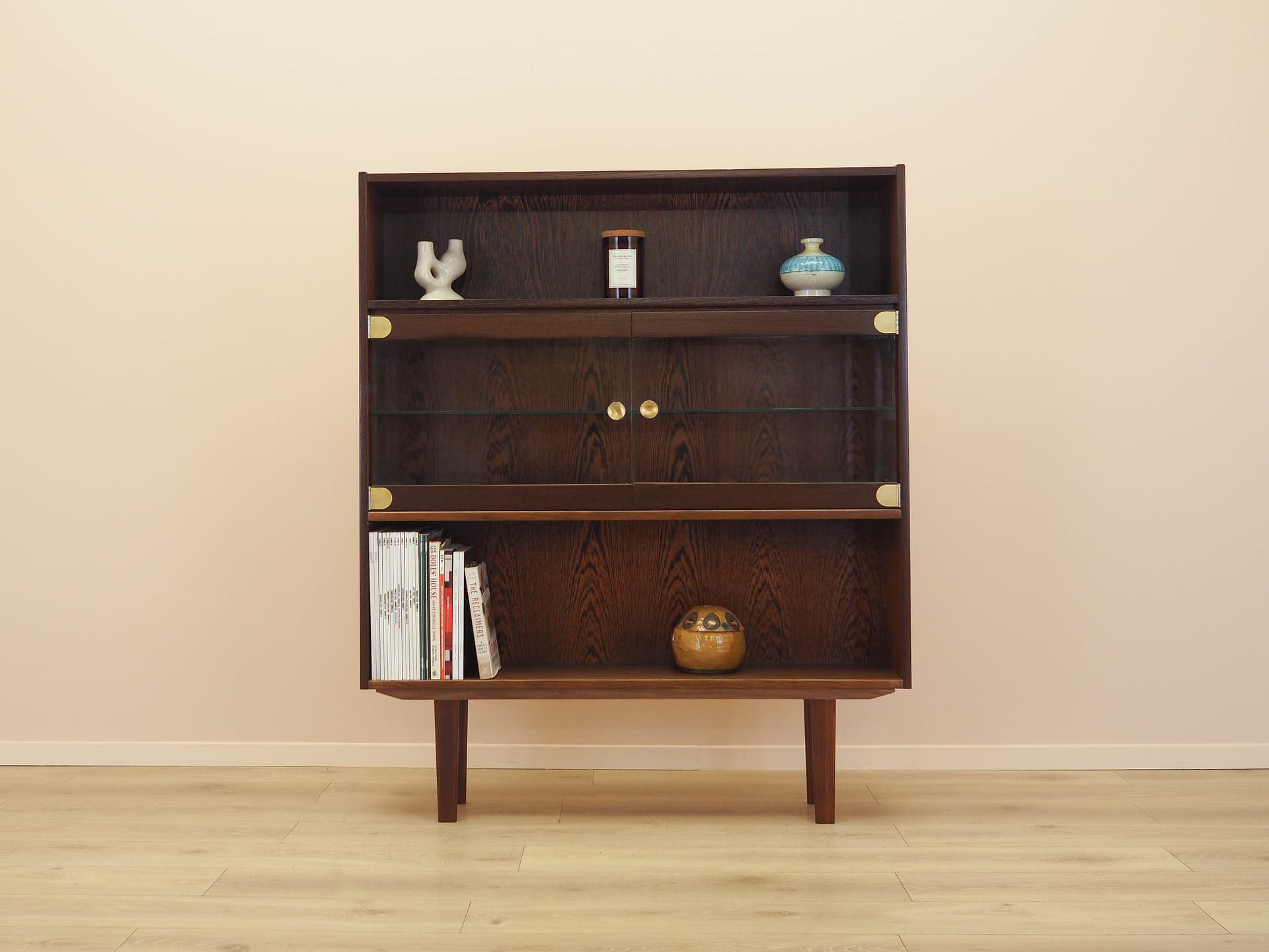 Bookcase, brown oak, Denmark, 1970s. - 343885