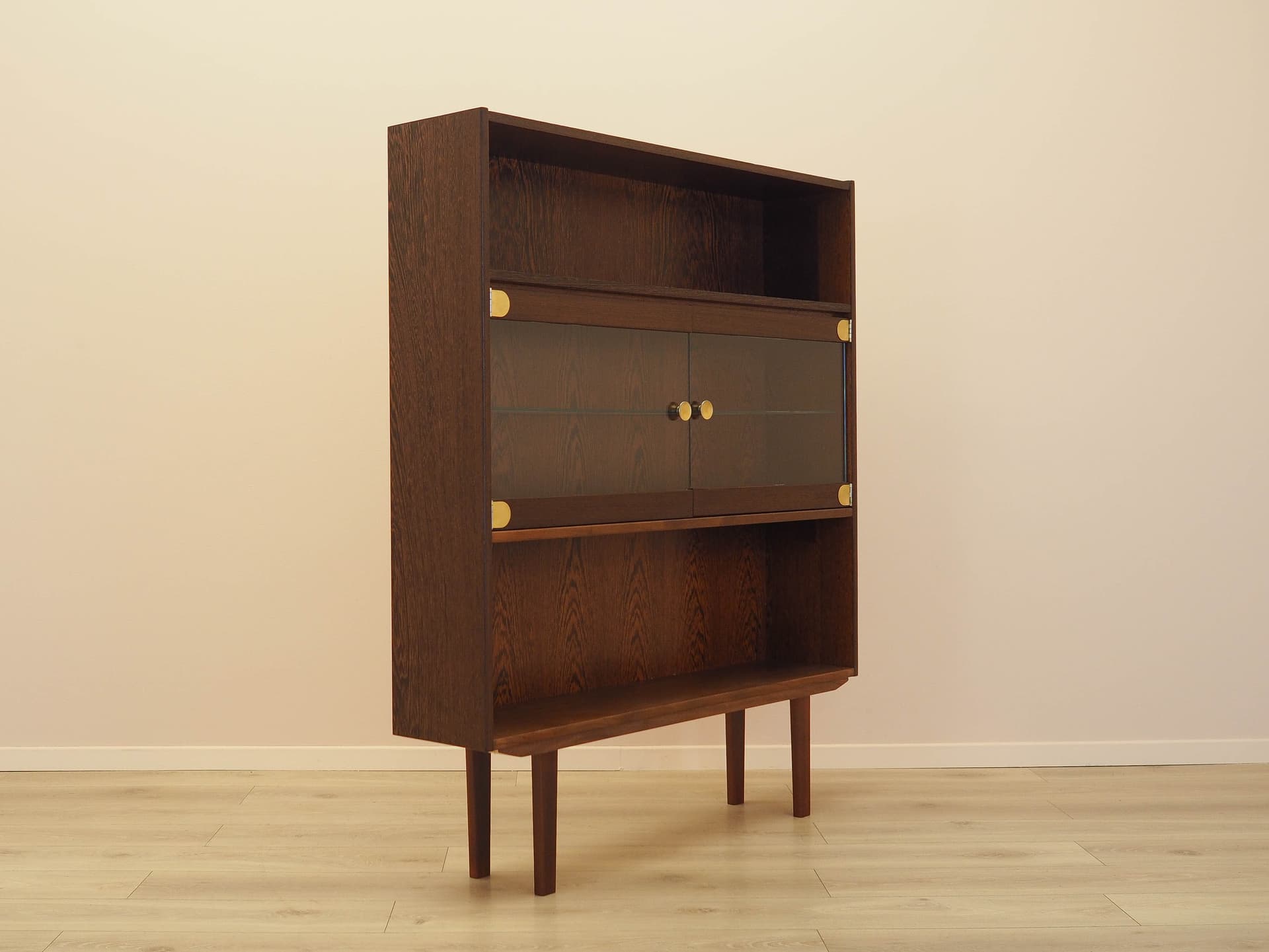 Bookcase, brown oak, Denmark, 1970s. - 343895