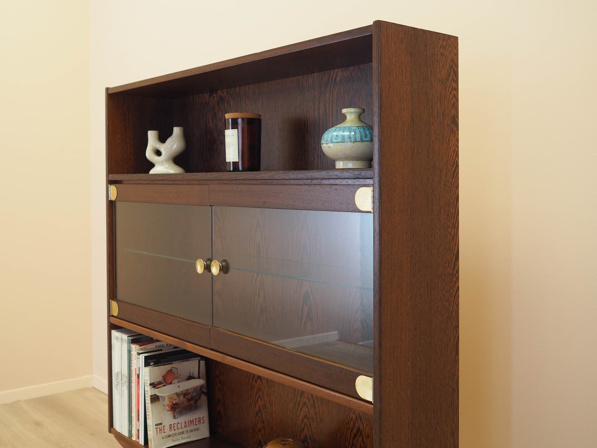 Bookcase, brown oak, Denmark, 1970s. - 343887