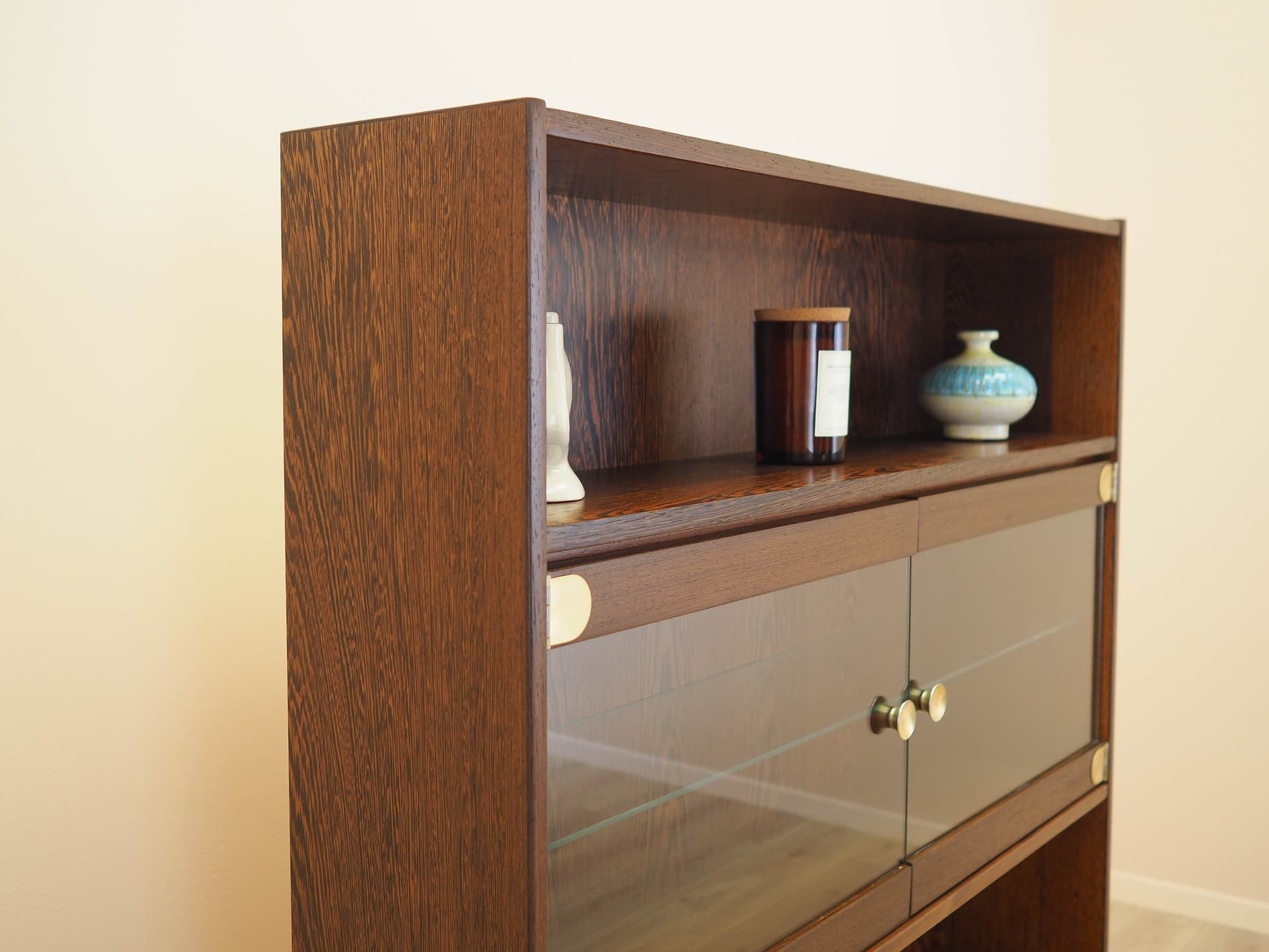 Bookcase, brown oak, Denmark, 1970s. - 343889