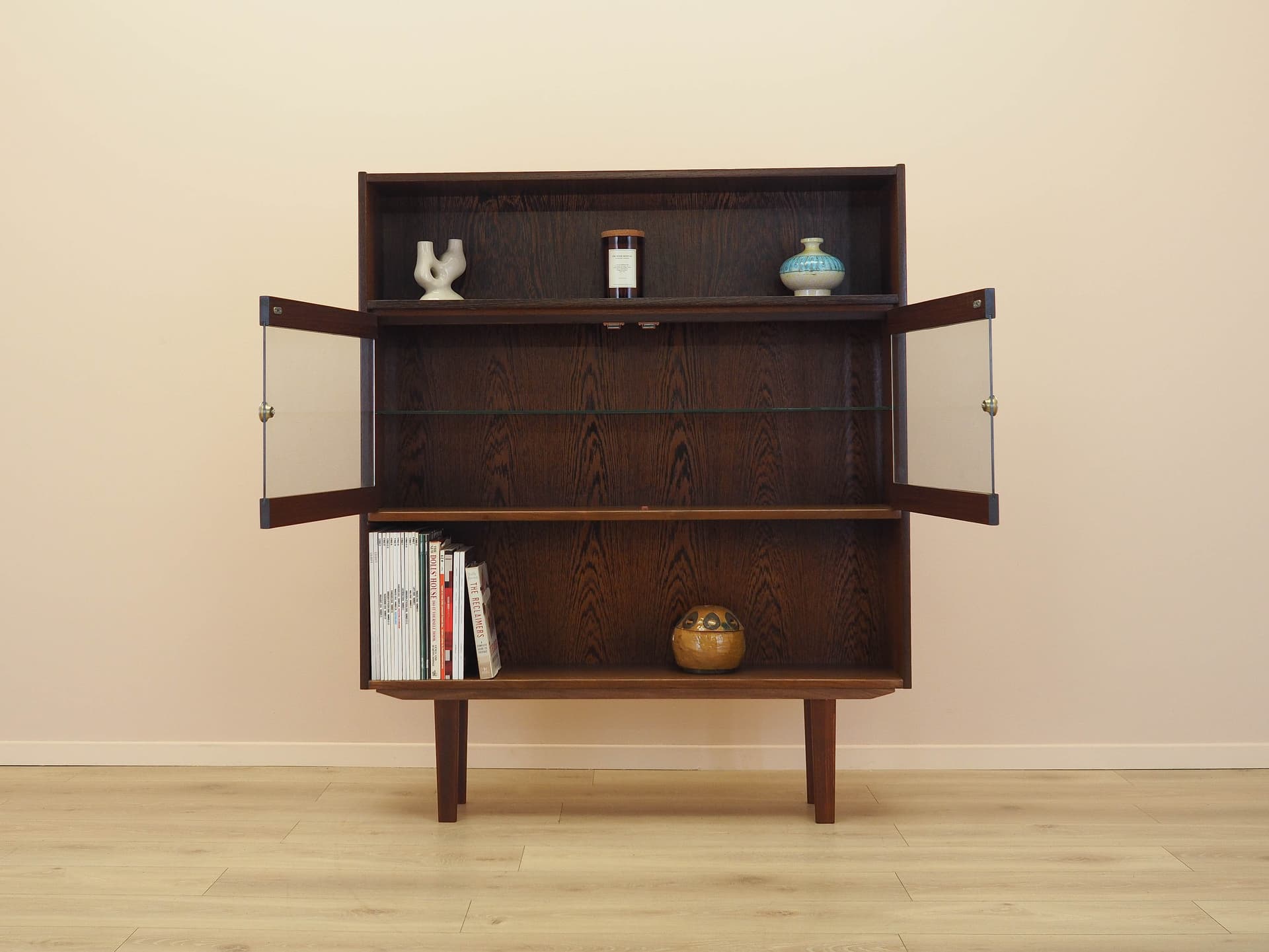 Bookcase, brown oak, Denmark, 1970s. - 343886