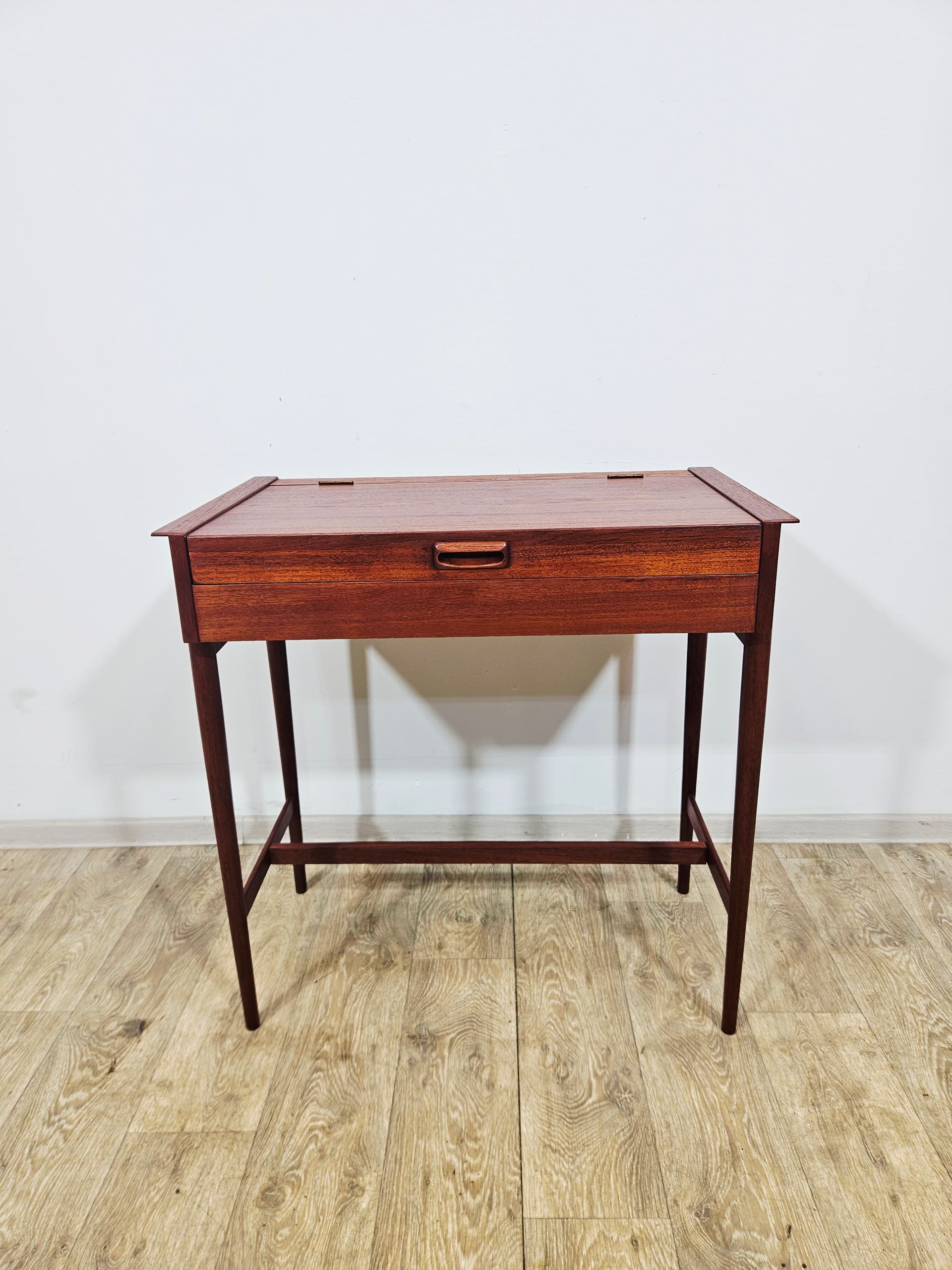 Scandinavian vintage dressing table, brown teak, Denmark, 1960s - 343981