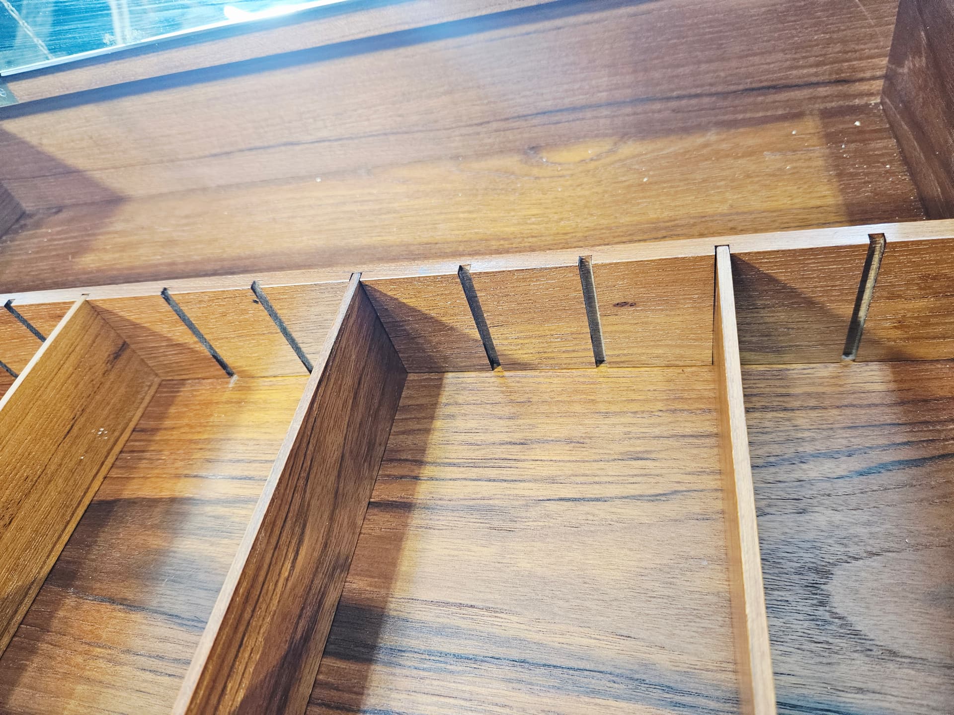 Scandinavian vintage dressing table, brown teak, Denmark, 1960s - 343992