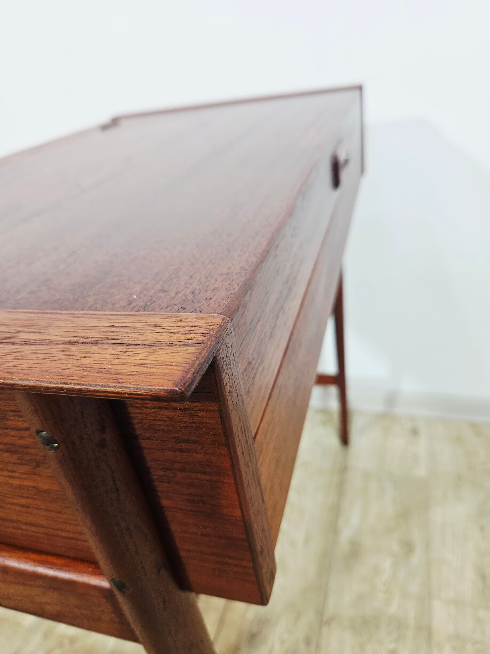 Scandinavian vintage dressing table, brown teak, Denmark, 1960s - 343991