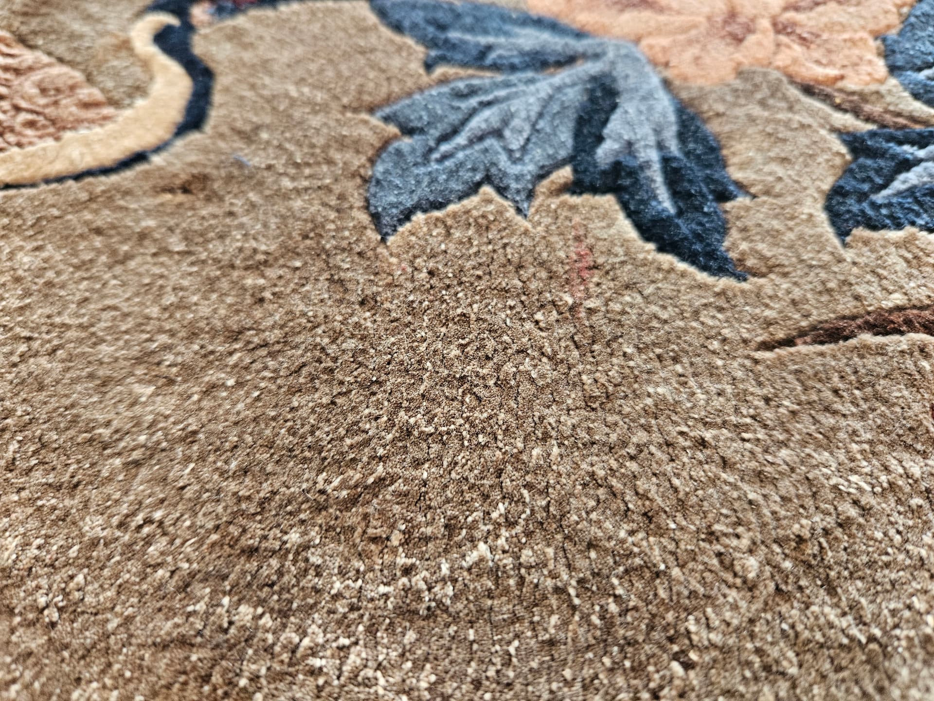 Vintage rug, silk, brown, 124cm x 47cm - 344029