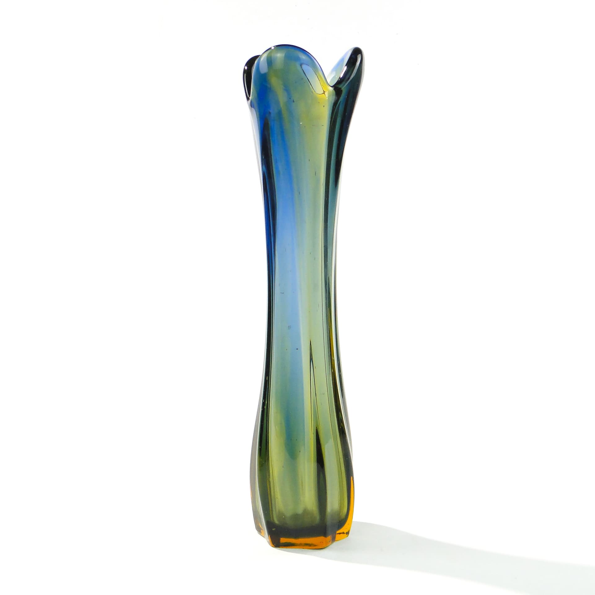 Vase Rotterdam, multicolour glass, by B. Kupczyk, Ząbkowice, Poland, 1970s - 344059