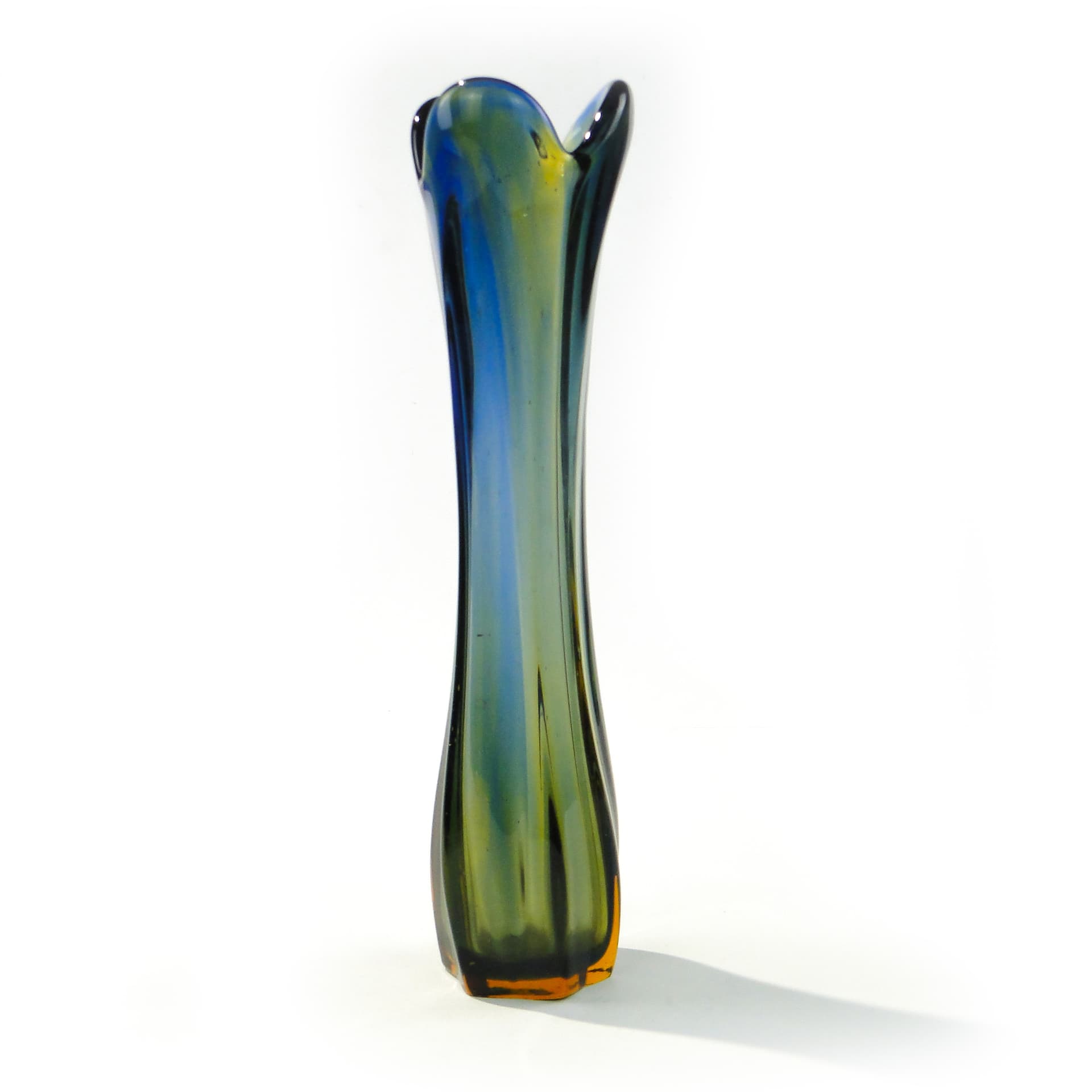 Vase Rotterdam, multicolour glass, by B. Kupczyk, Ząbkowice, Poland, 1970s - 344063