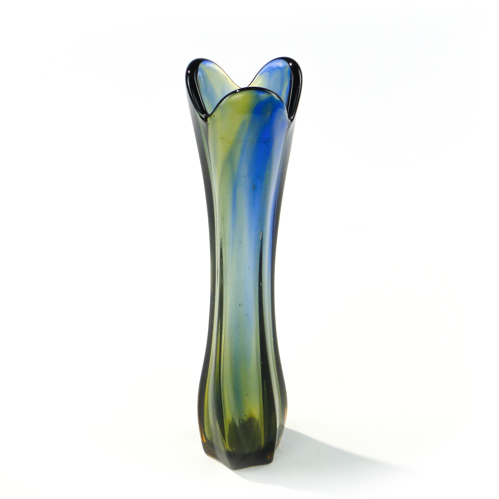 Vase Rotterdam, multicolour glass, by B. Kupczyk, Ząbkowice, Poland, 1970s - 344065