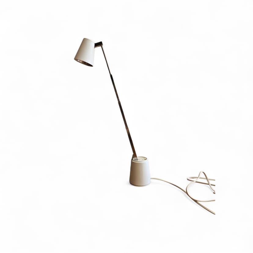 Desk lamp Lampette E3350H, beige, chrome metal, Eichhoff