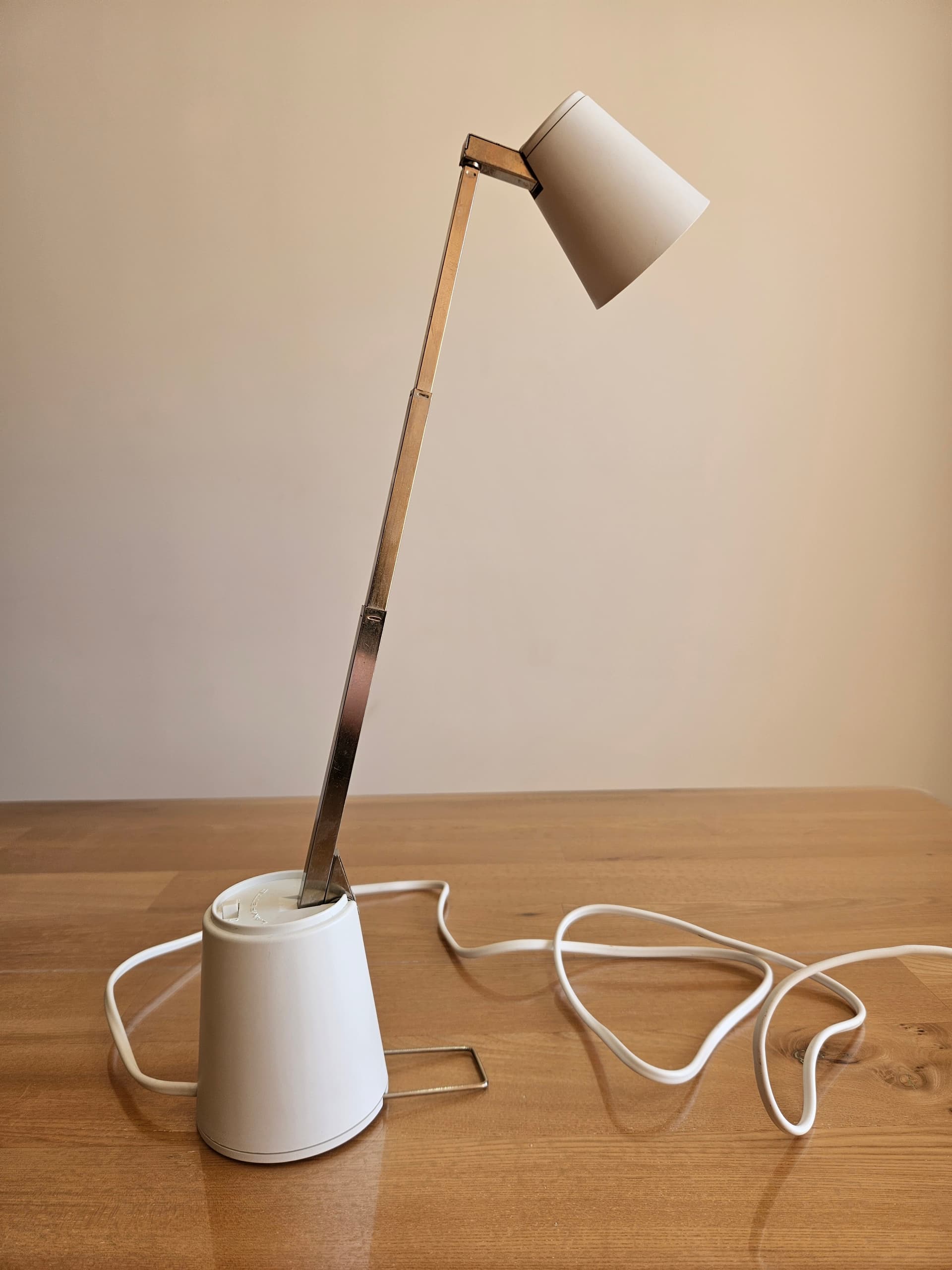 Desk lamp Lampette E3350H, beige, chrome metal, Eichhoff - 344165
