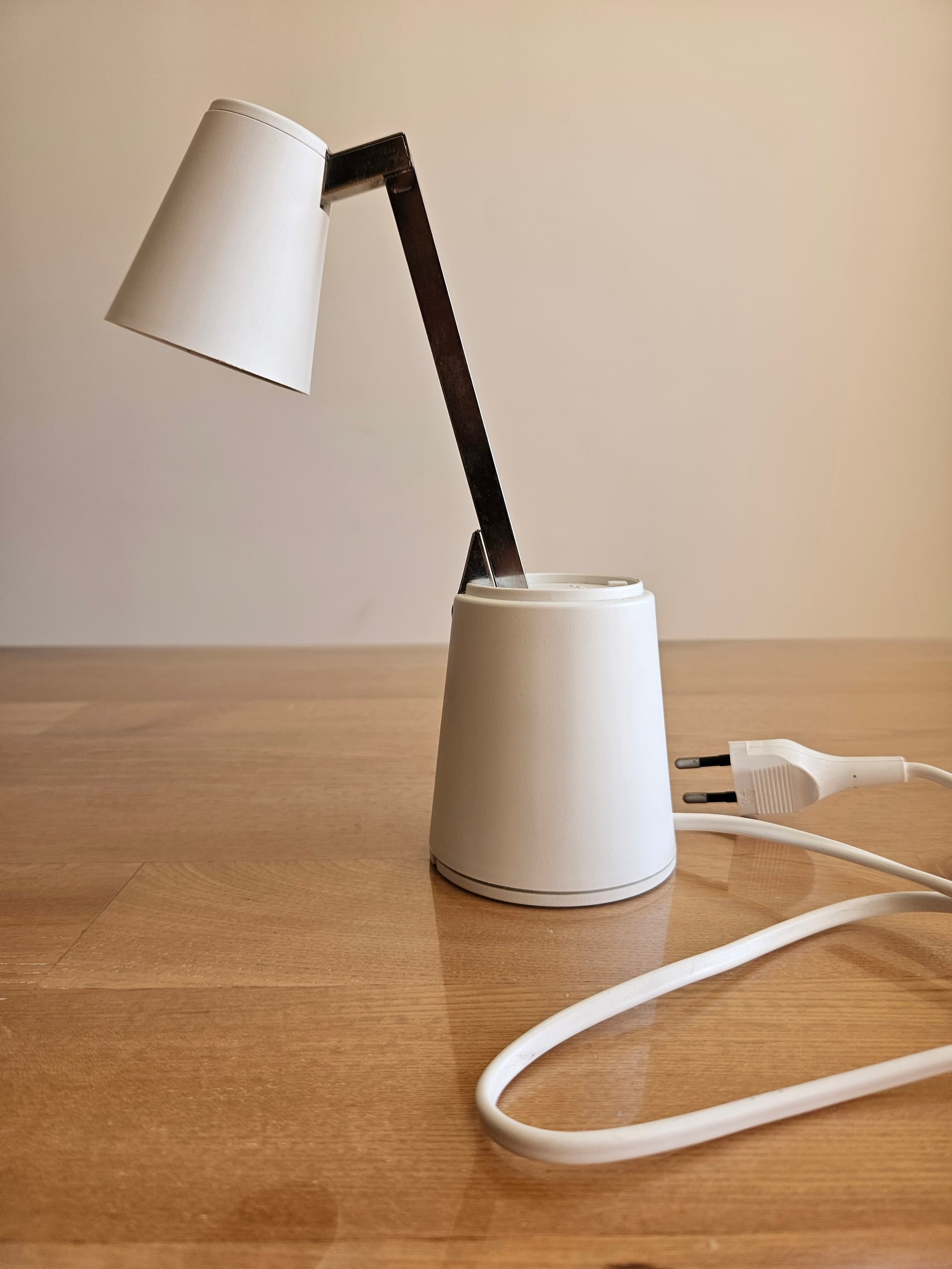 Desk lamp Lampette E3350H, beige, chrome metal, Eichhoff - 344156