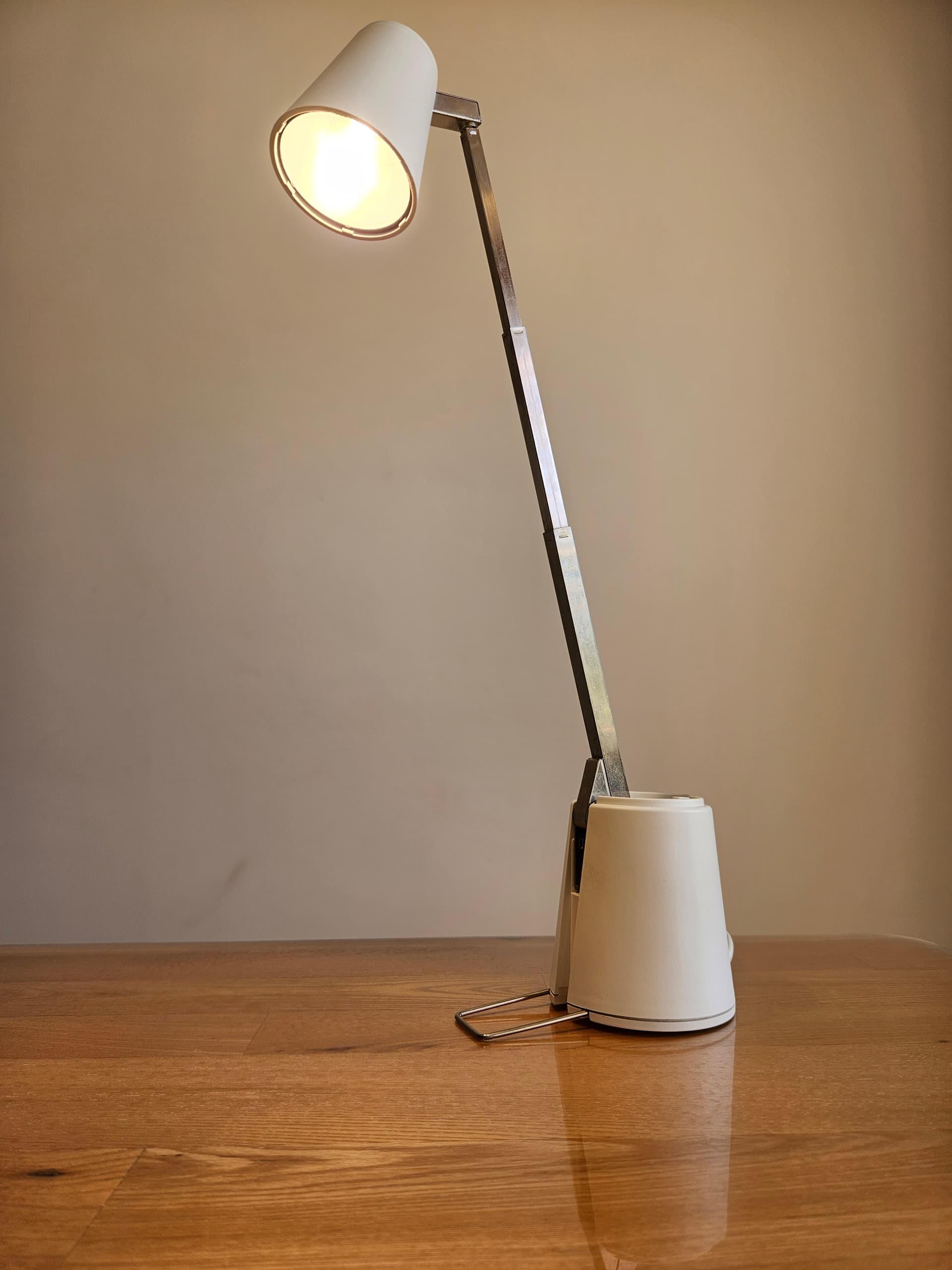 Desk lamp Lampette E3350H, beige, chrome metal, Eichhoff - 344160