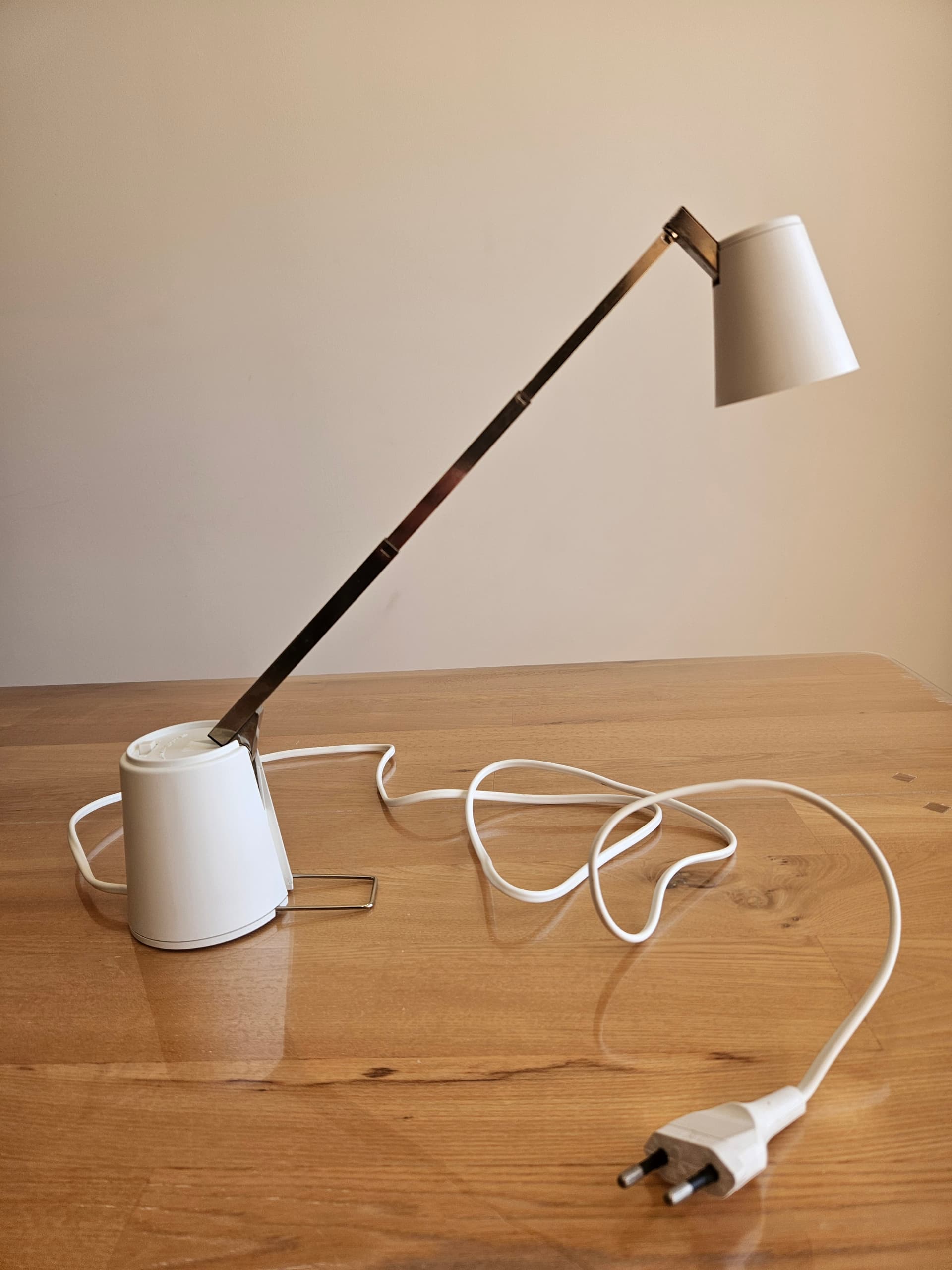 Desk lamp Lampette E3350H, beige, chrome metal, Eichhoff - 344163