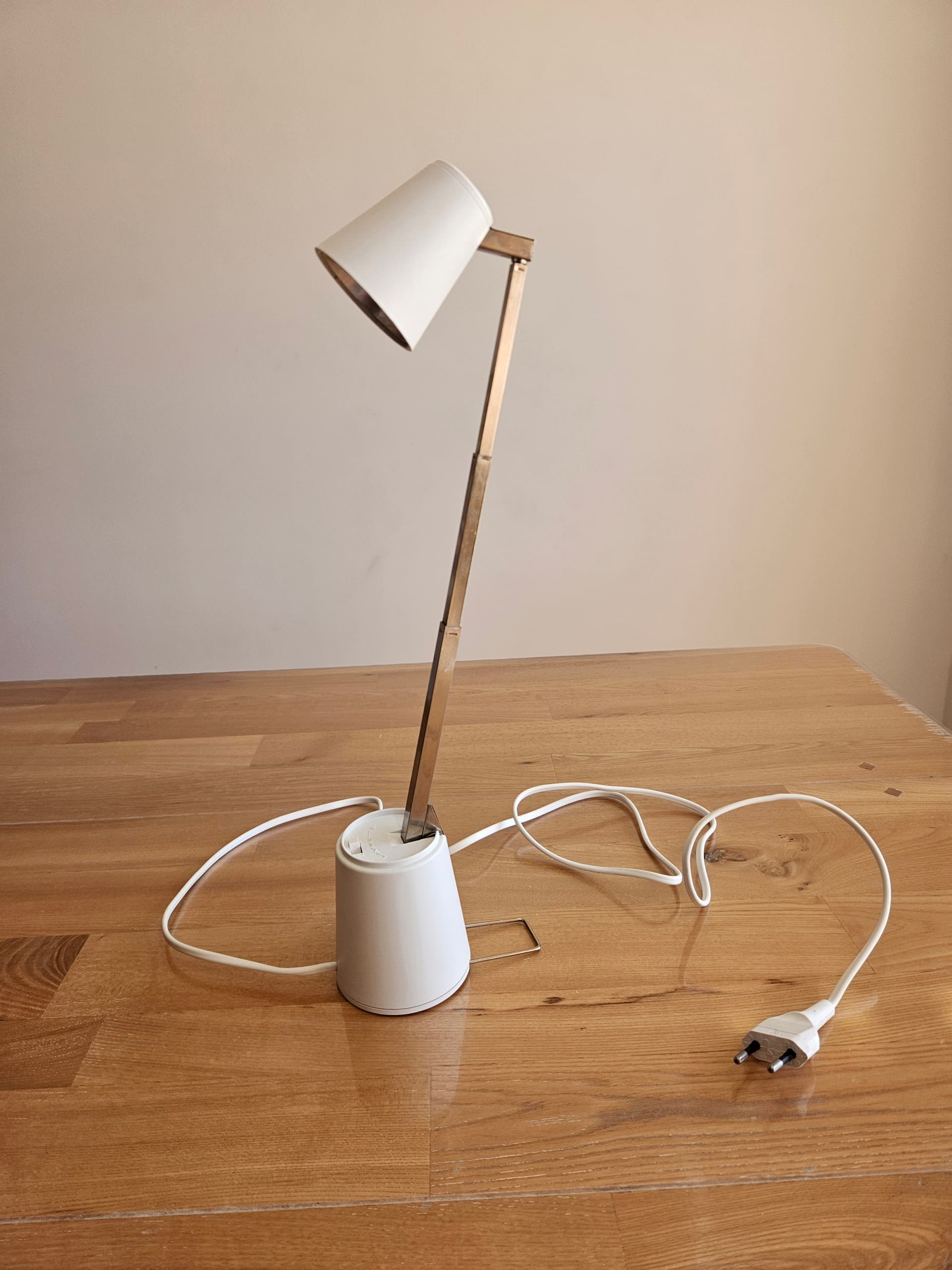 Desk lamp Lampette E3350H, beige, chrome metal, Eichhoff - 344158