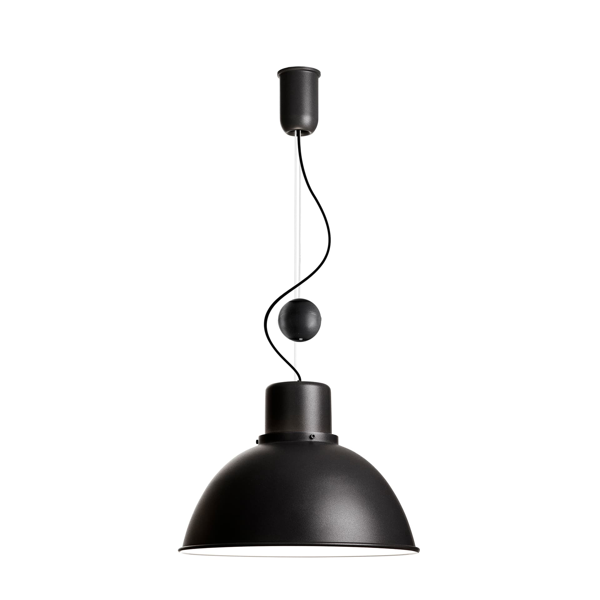 Lampa wisząca Reflex Maxi z regulacją wysokości czarna strukturalna, stal, TAR