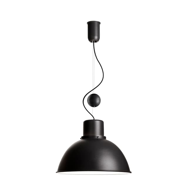 Lampa wisząca Reflex Maxi z regulacją wysokości czarna strukturalna, stal, TAR - WYMIARY