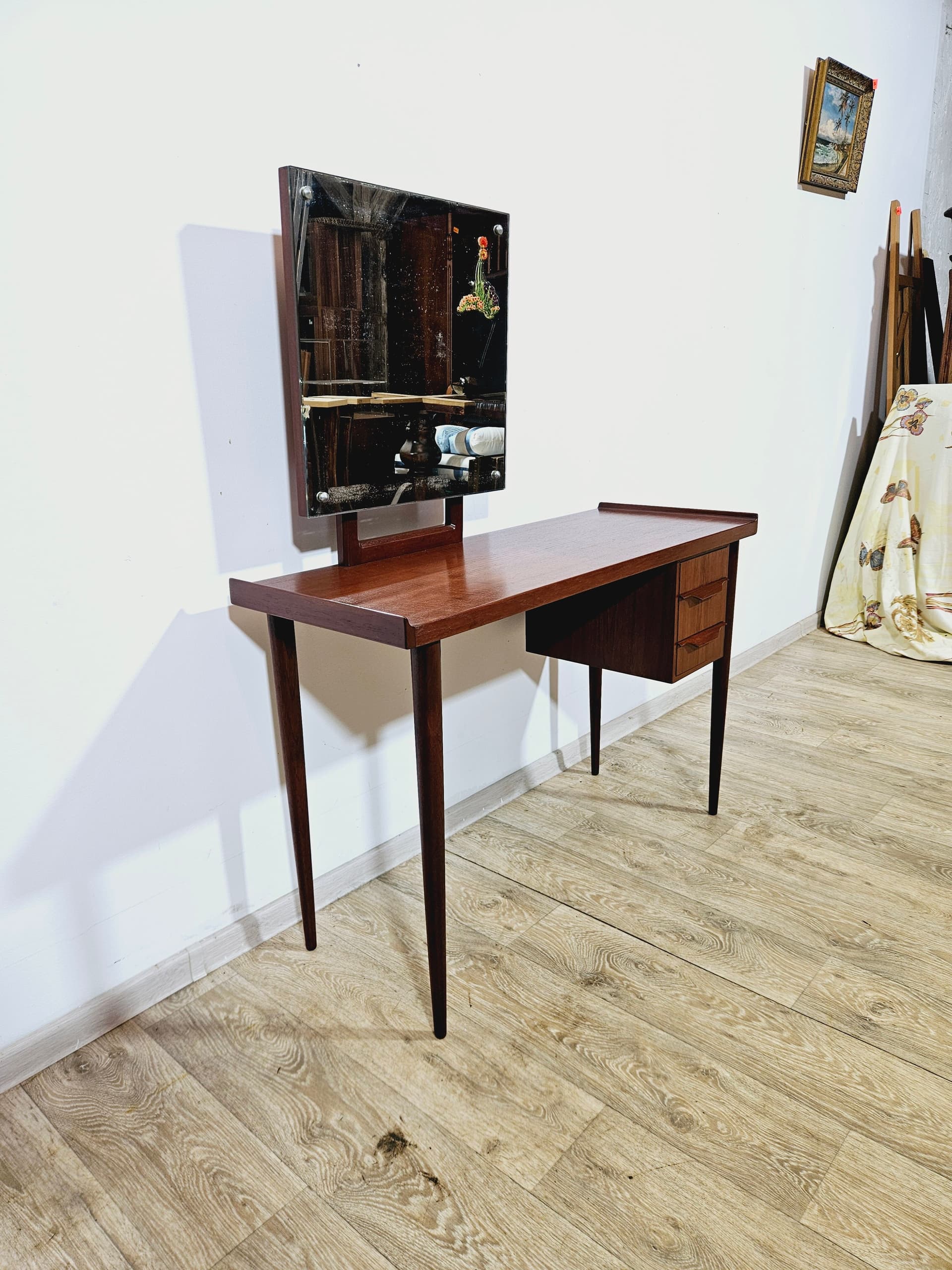 Dressing table, Gunnar Nielsen Tibergaard, teak brown, Denmark, 1960s - 344243