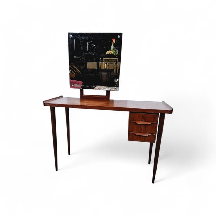 Dressing table, Gunnar Nielsen Tibergaard, teak brown, Denmark, 1960s