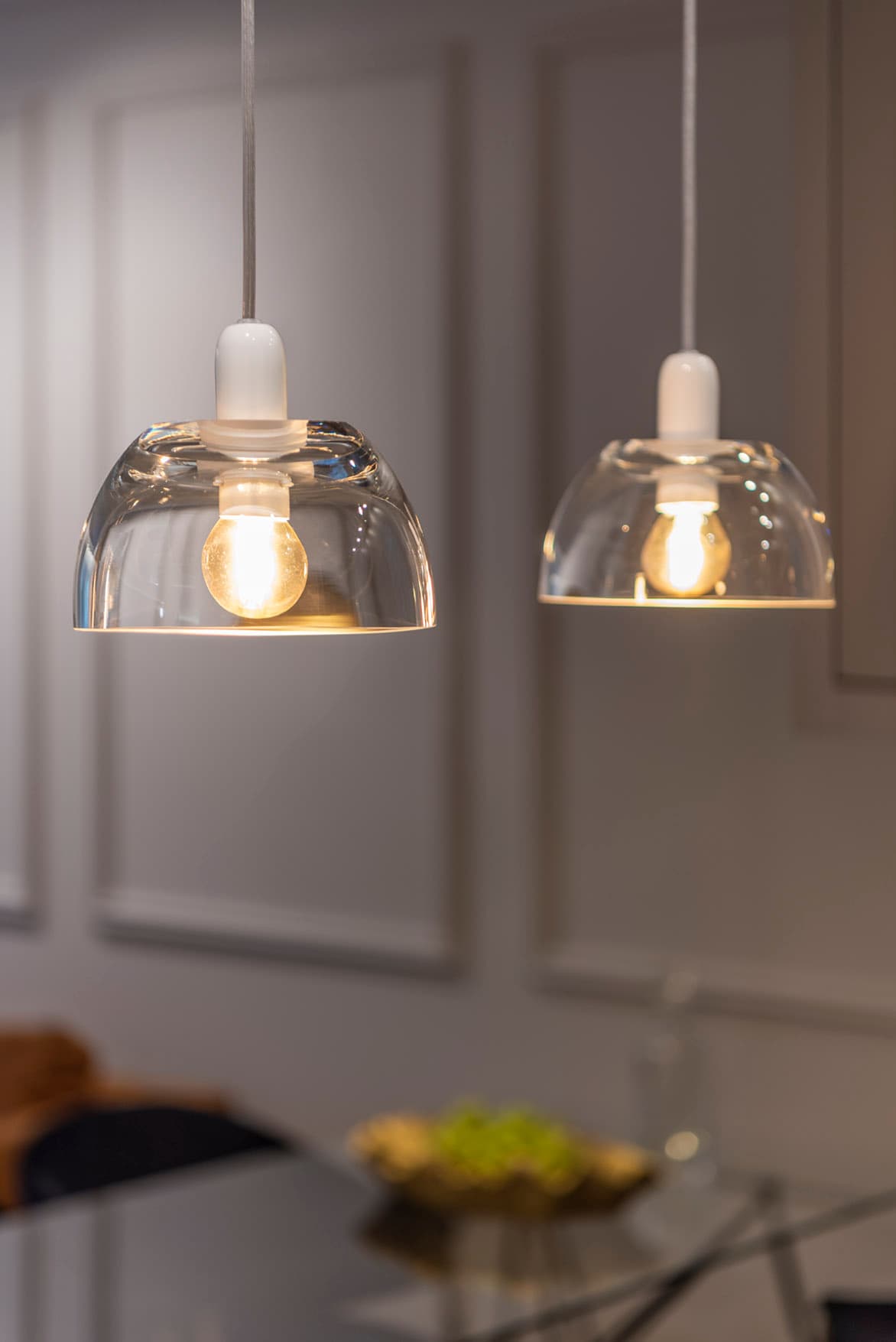 Pendant lamp Avocado Pendant, transparent, silver steel, TAR - 344813
