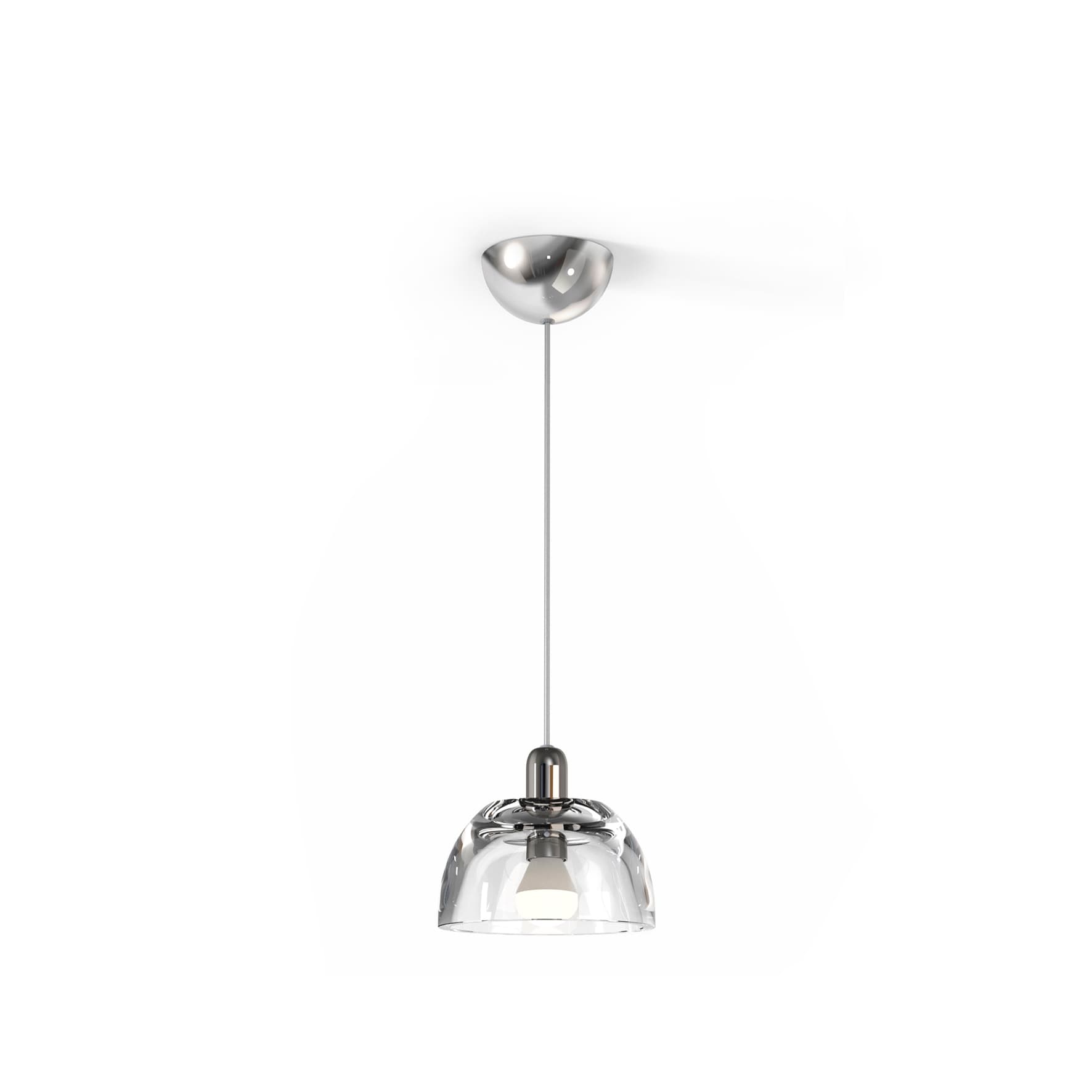 Pendant lamp Avocado Pendant, transparent, silver steel, TAR