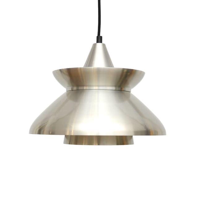 Pendant lamp, silver, aluminum, Denmark, 1970s. - DIMENSION