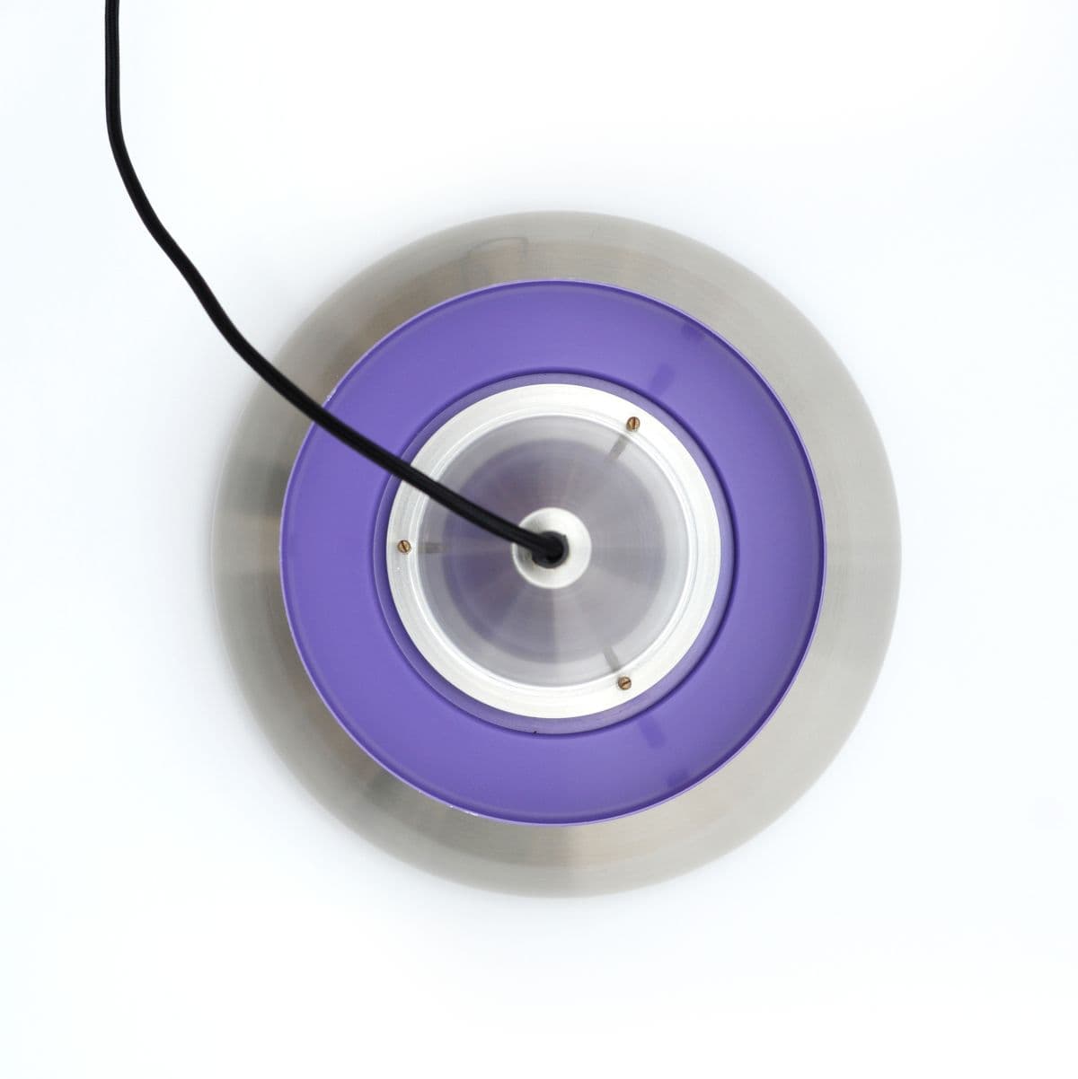 Pendant lamp, silver, aluminum, Denmark, 1970s. - 175