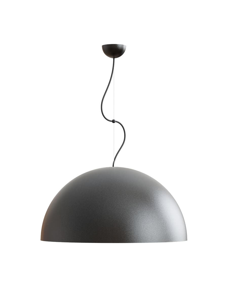Pendant lamp Cocco Hemisfera triple ⌀60 grey, steel, aluminum, TAR