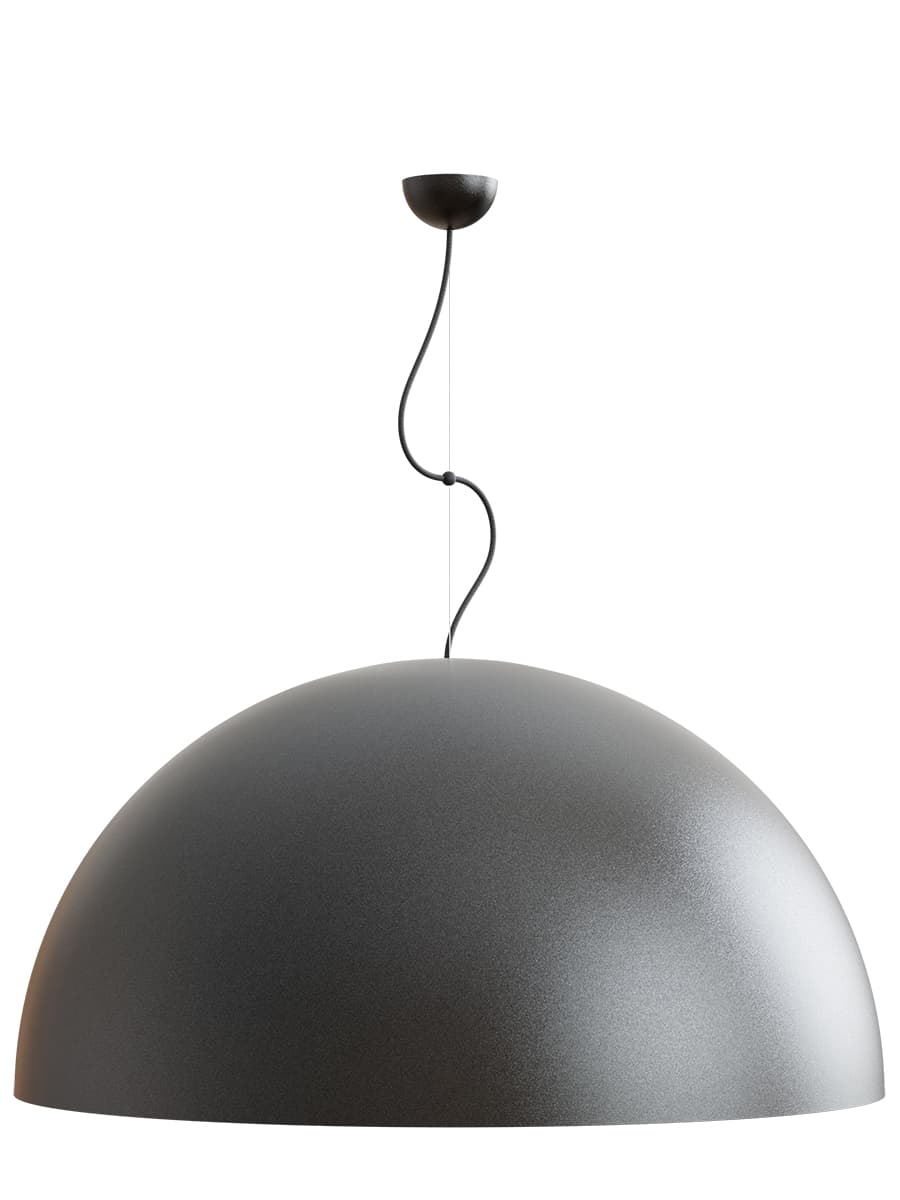 Pendant lamp Cocco Hemisfera ⌀90 grey, aluminum, TAR