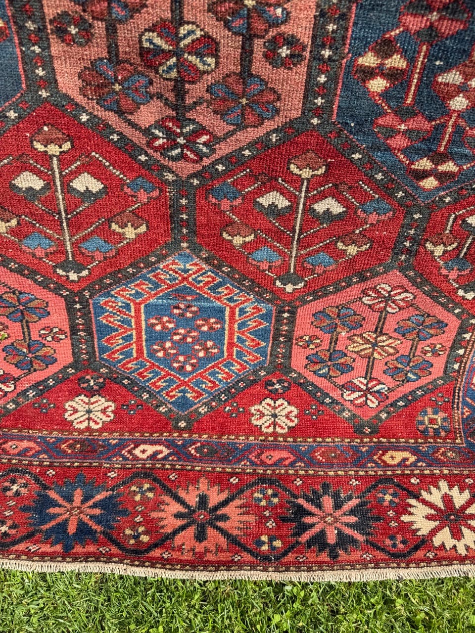 Rug Hamadan 220x135 cm, wool, Iran, 19th c. - 344653