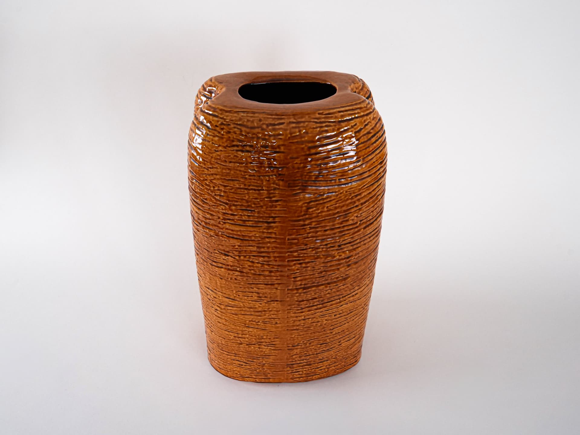 Vase West Germany, brown stoneware, Carstens Tönnieshof, Germany, 1970s. - 344660