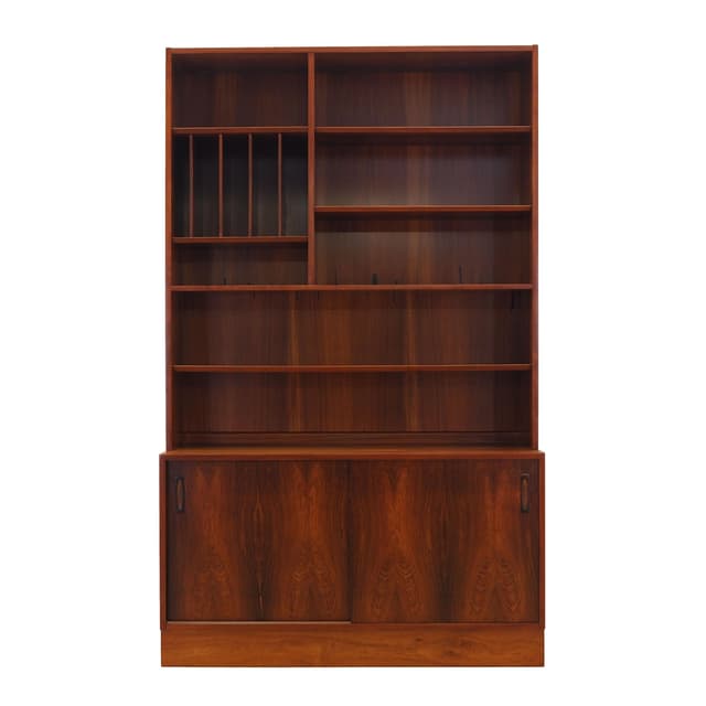 Bookcase, brown rosewood, Hundevad&Co., Denmark, 1970s. - DIMENSION